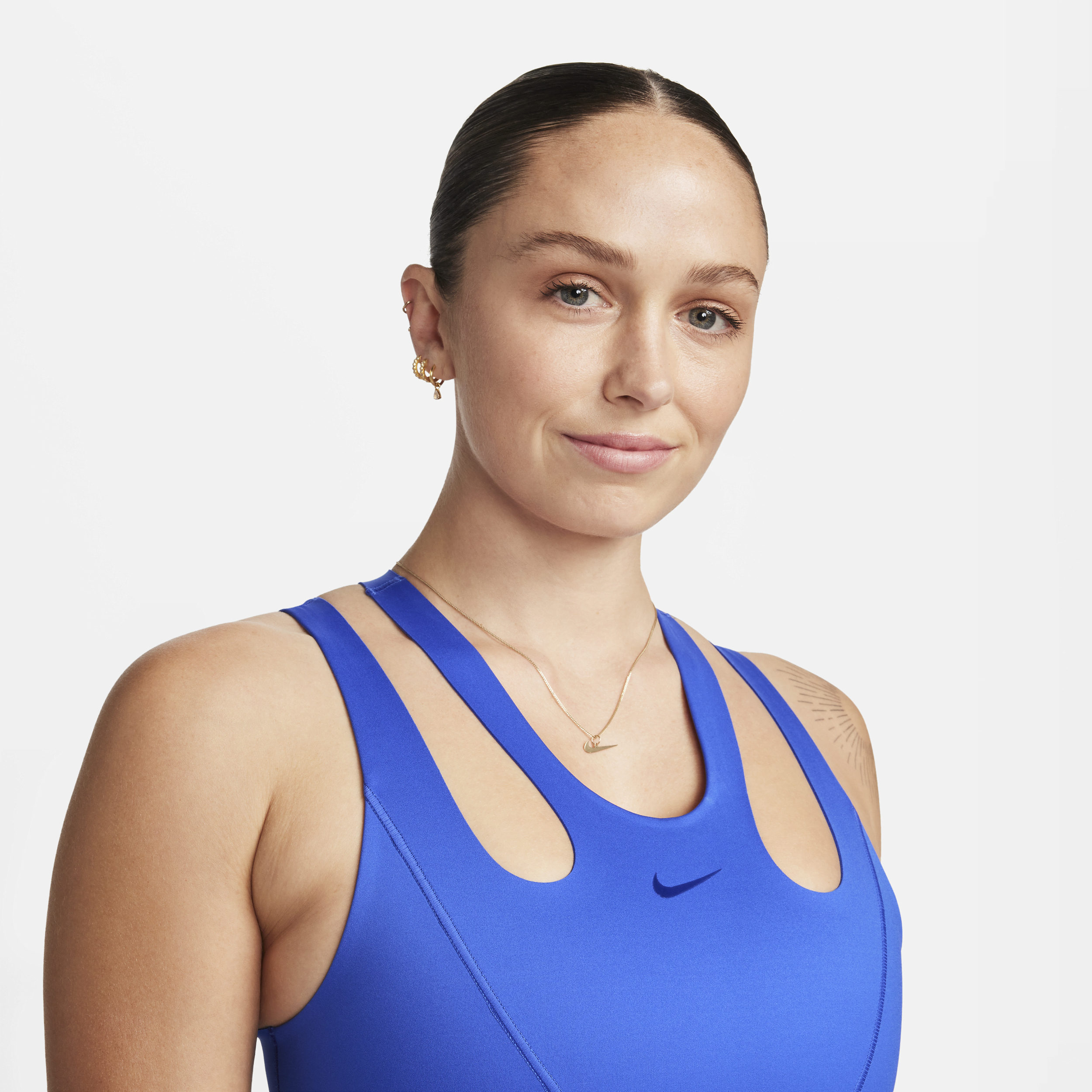 Nike FutureMove non-padded sport-bh met bandjes en lichte ondersteuning Blauw