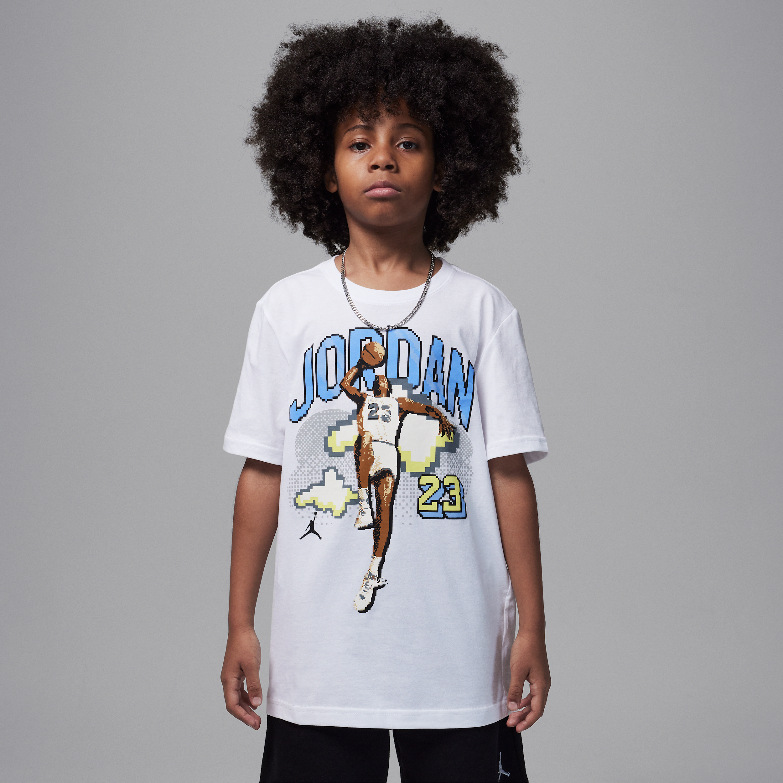 Jordan Customized Air digi T-shirt voor kids - Wit