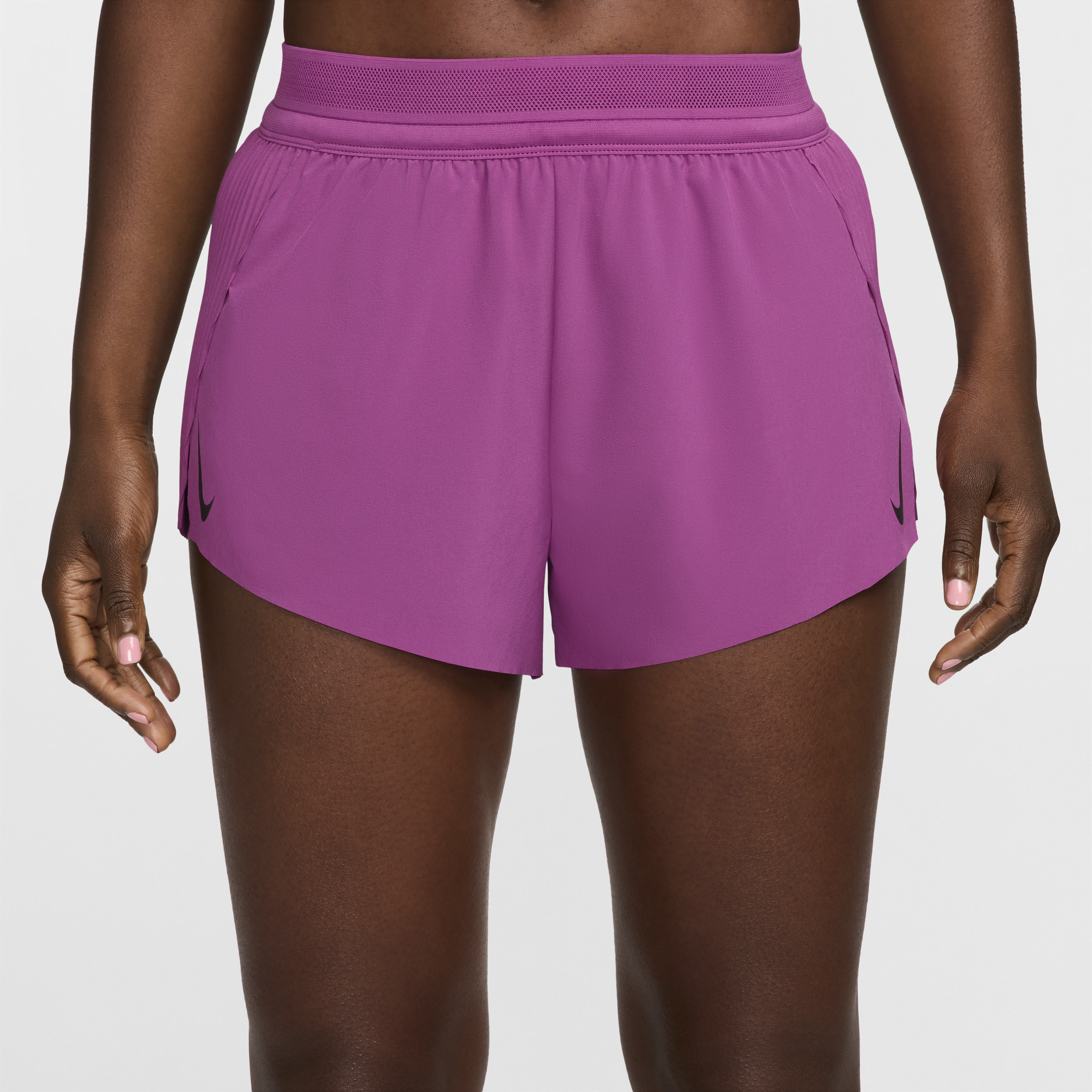 Short de running taille mi-haute avec sous-short intégré Dri-FIT ADV Nike AeroSwift 8 cm pour femme - Pourpre