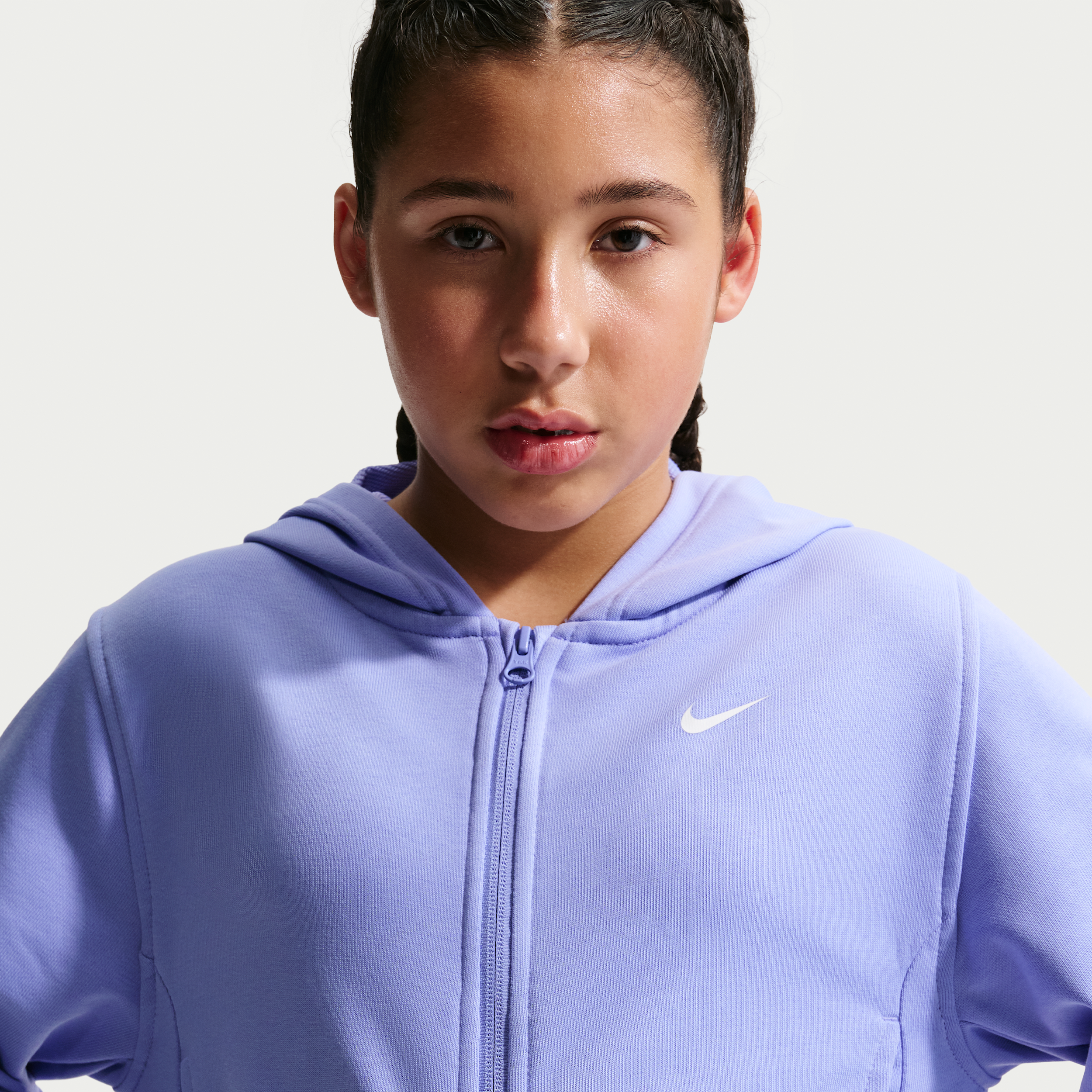 Thumbnail - Nike Pro Fleece Dri-FIT-Kapuzenjacke (ältere Kinder) (Mädchen) - Lila