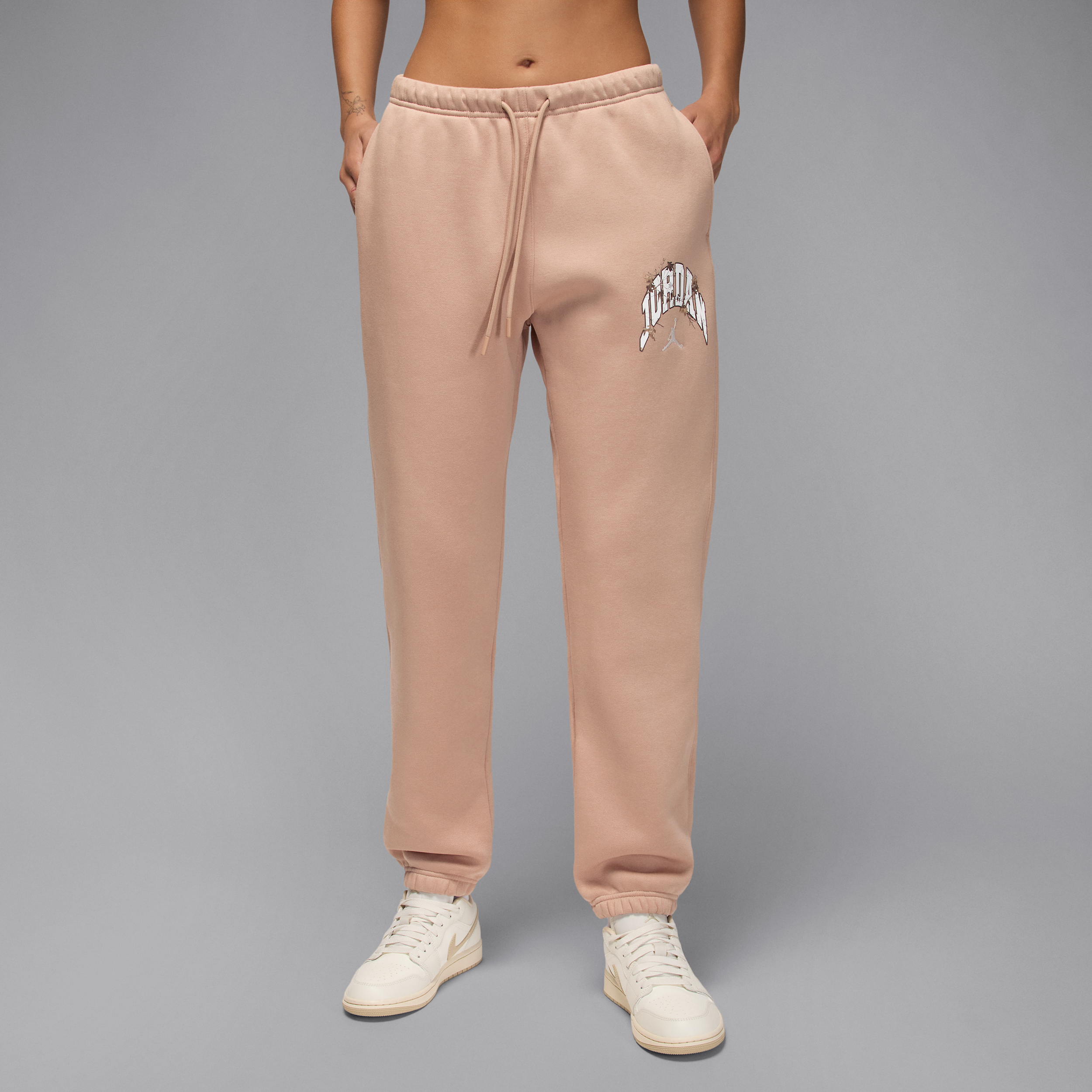 Nike Jordan Brooklyn Fleece Womens Realtree Trousers - Brown - Cotton/Polyester