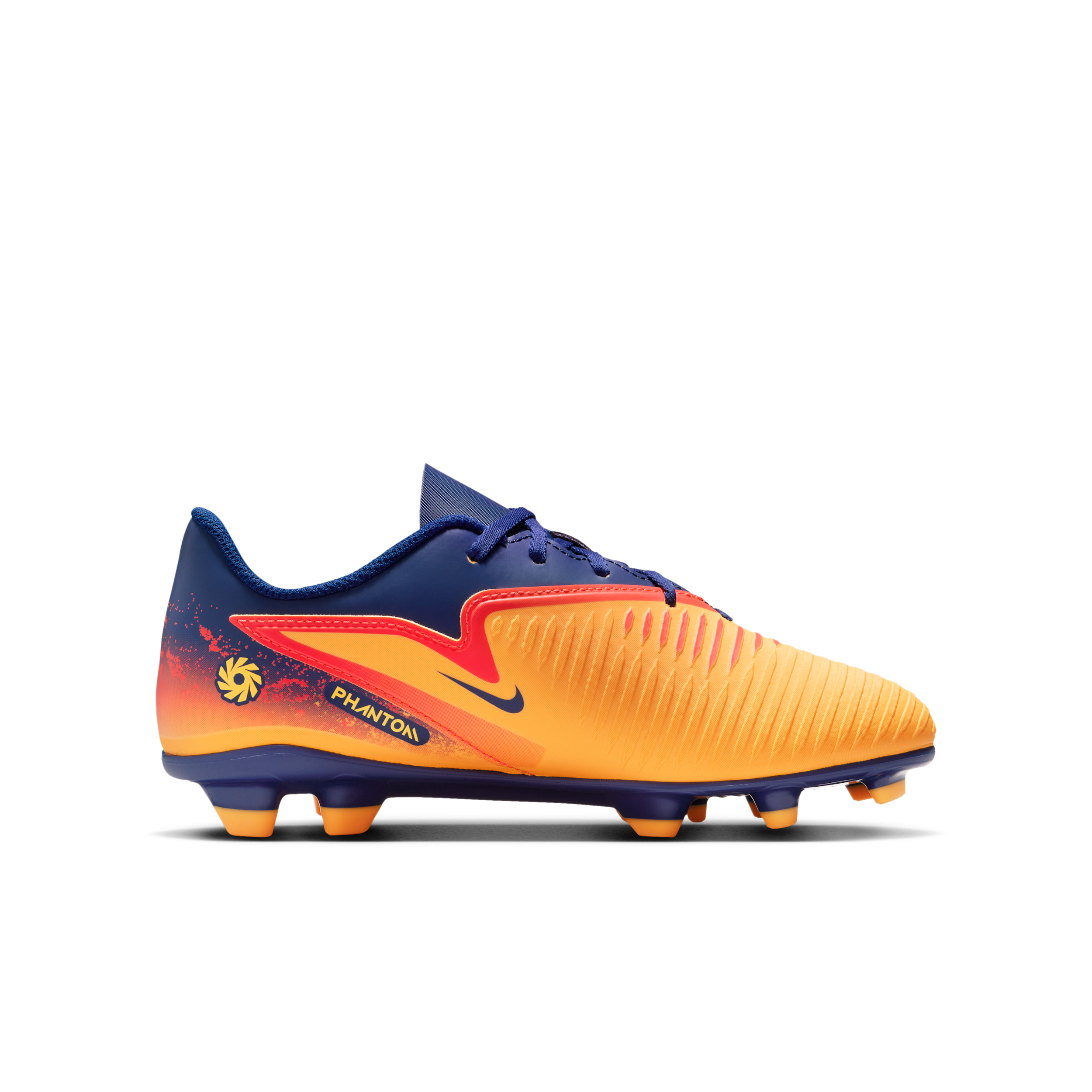 Thumbnail - Nike Jr. Phantom 6 Low Curb "Erling Haaland" Fußballschuh für verschiedene Böden (ältere Kinder) - Orange