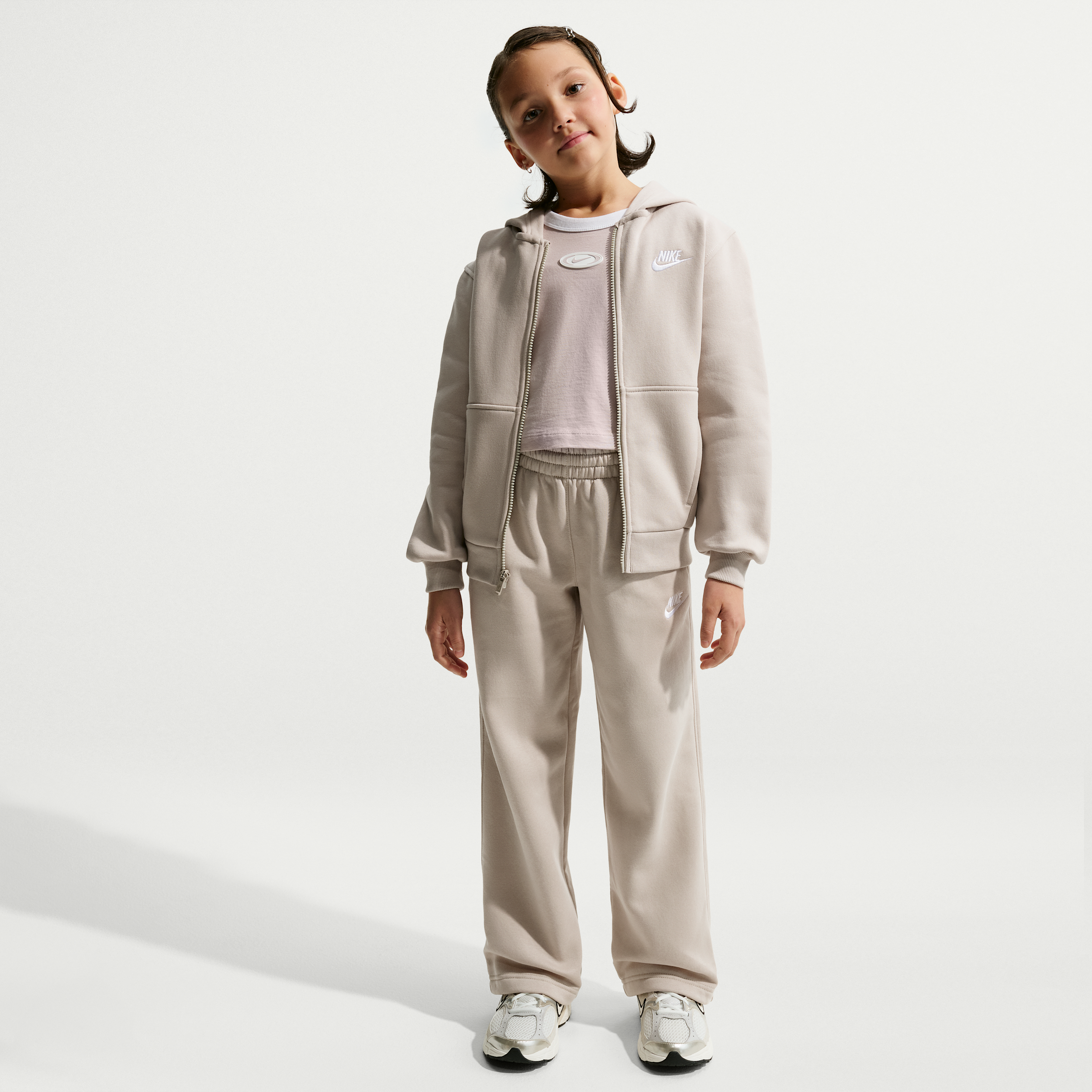 Pantaloni ampi con orlo aperto Nike – Bambino/a - Marrone