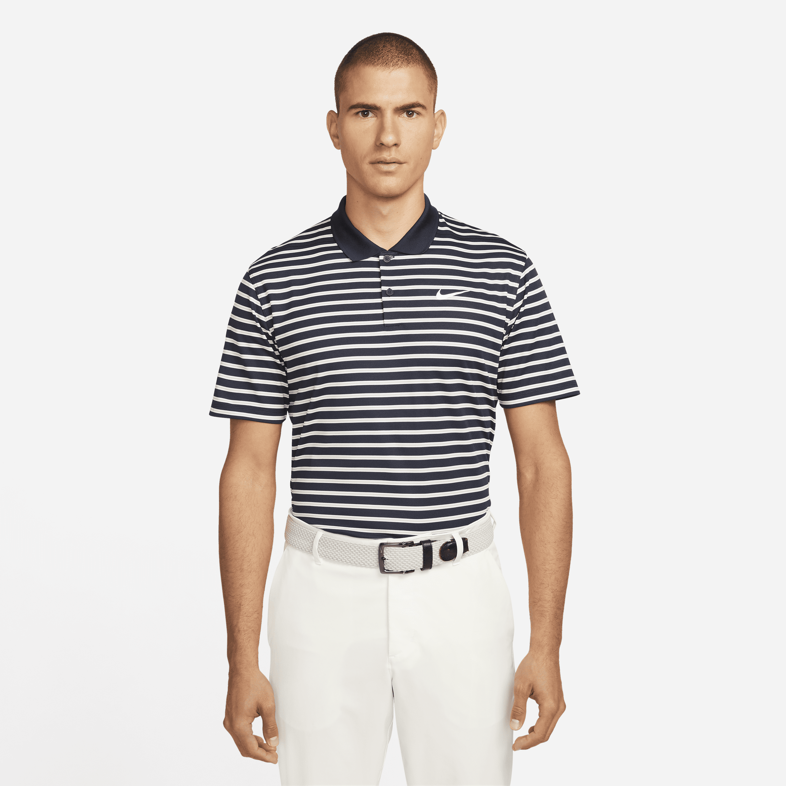 Thumbnail - Nike Dri-FIT Victory gestreiftes Golf-Poloshirt für Herren - Blau
