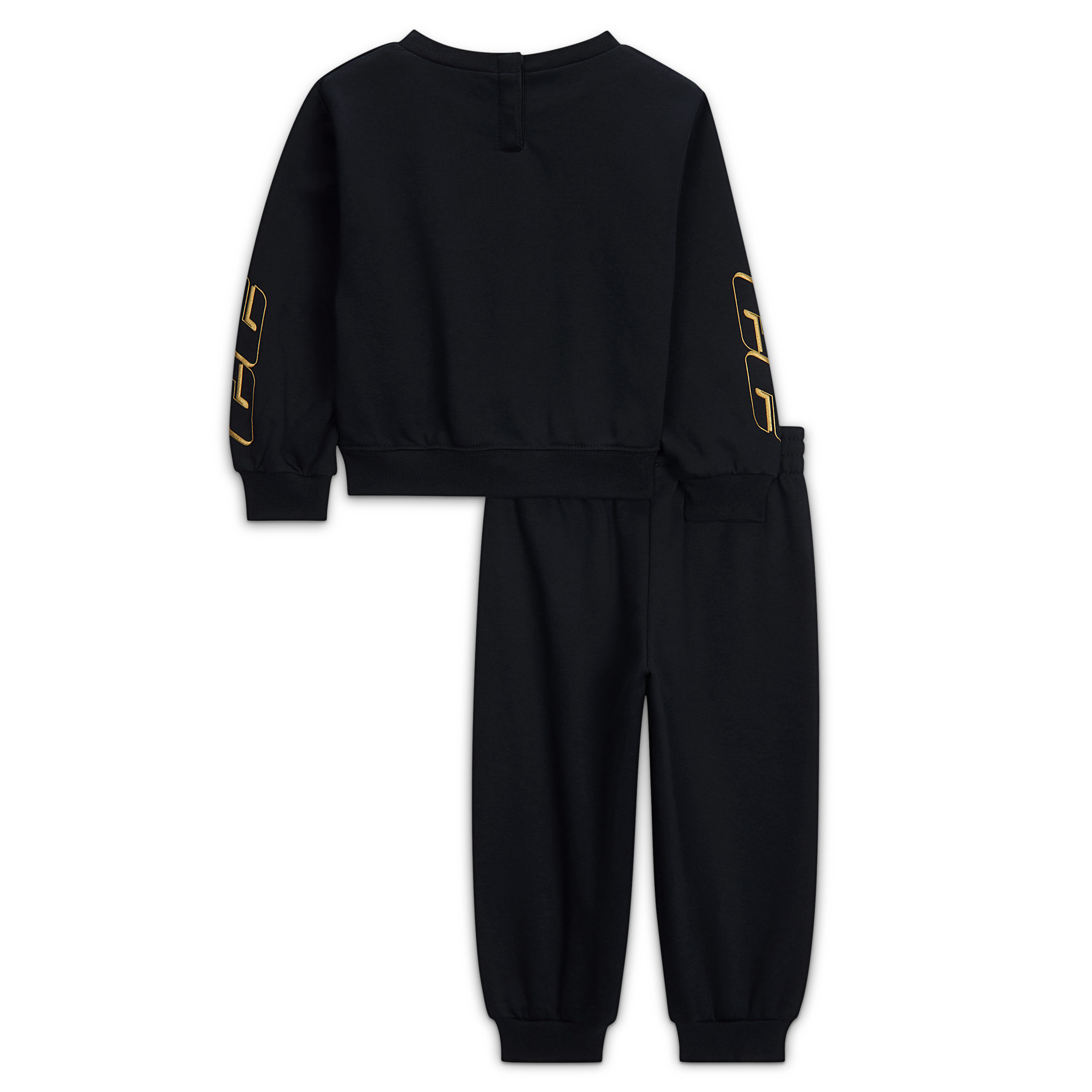 Thumbnail - Jordan Mountainside 2-teiliges Rundhalsshirt-Set aus Fleece (Babys, 12–24 M) - Schwarz