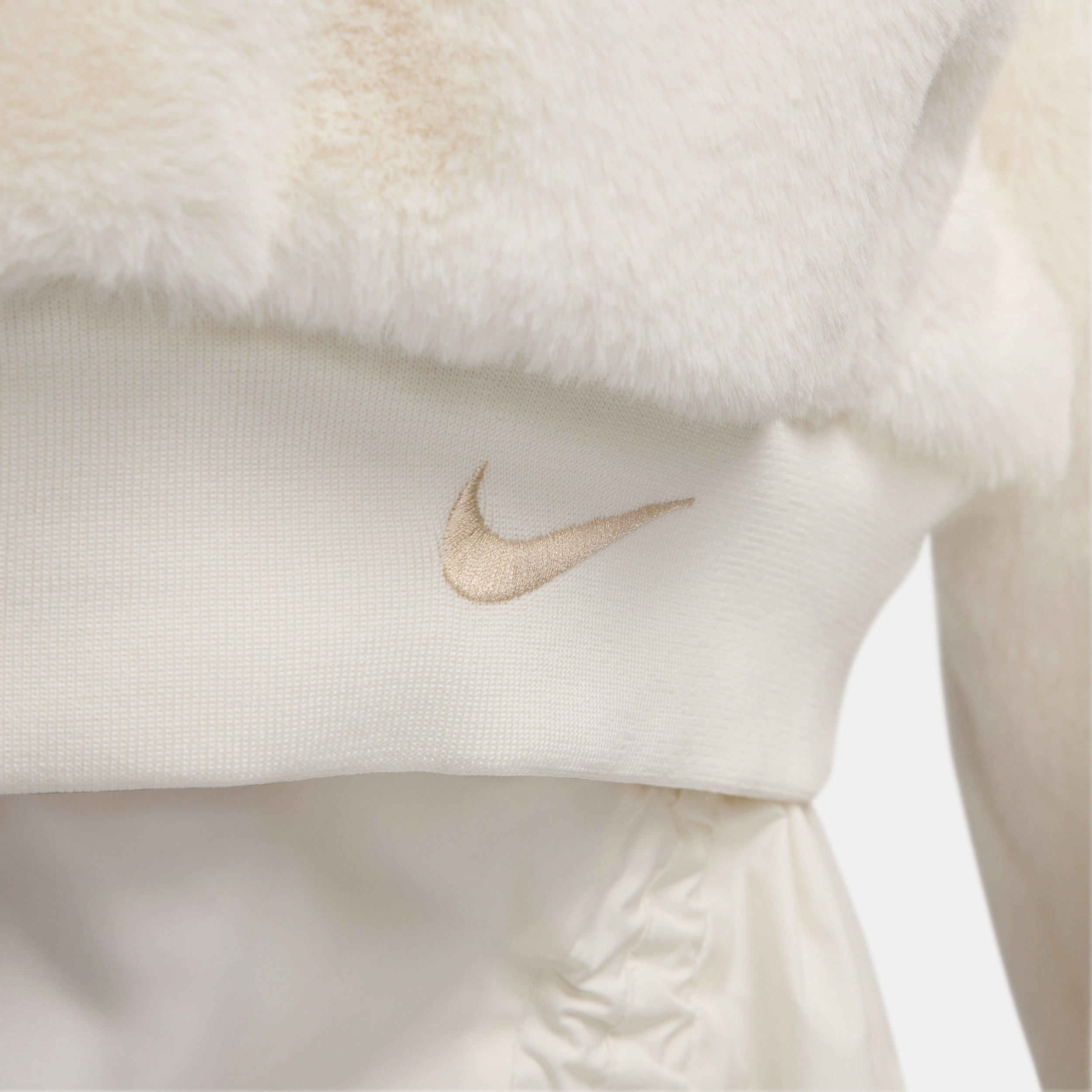 Nike Sportswear omkeerbaar bomberjack met imitatiebont voor dames Wit