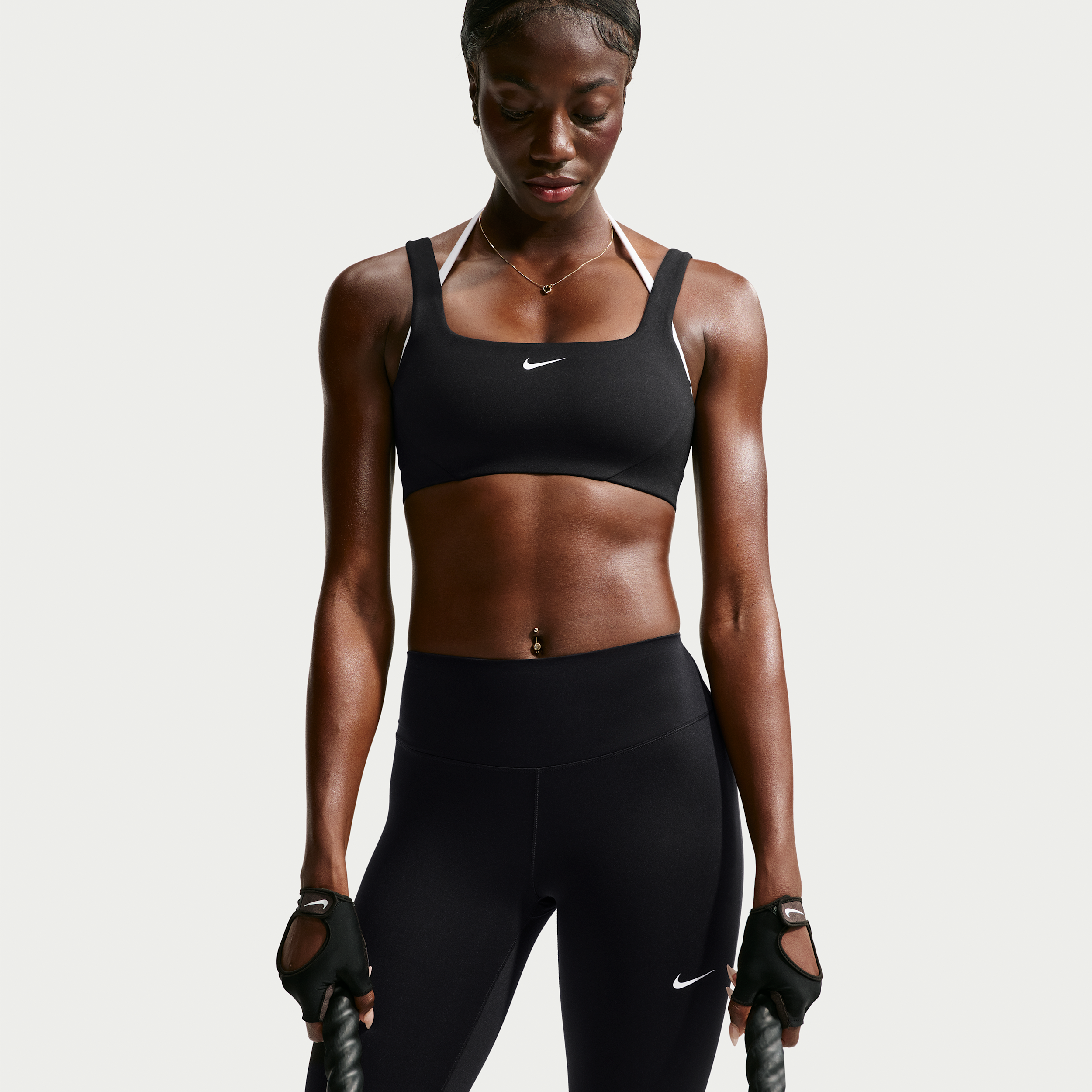 Nike One-sports-bh med let støtte til kvinder - sort