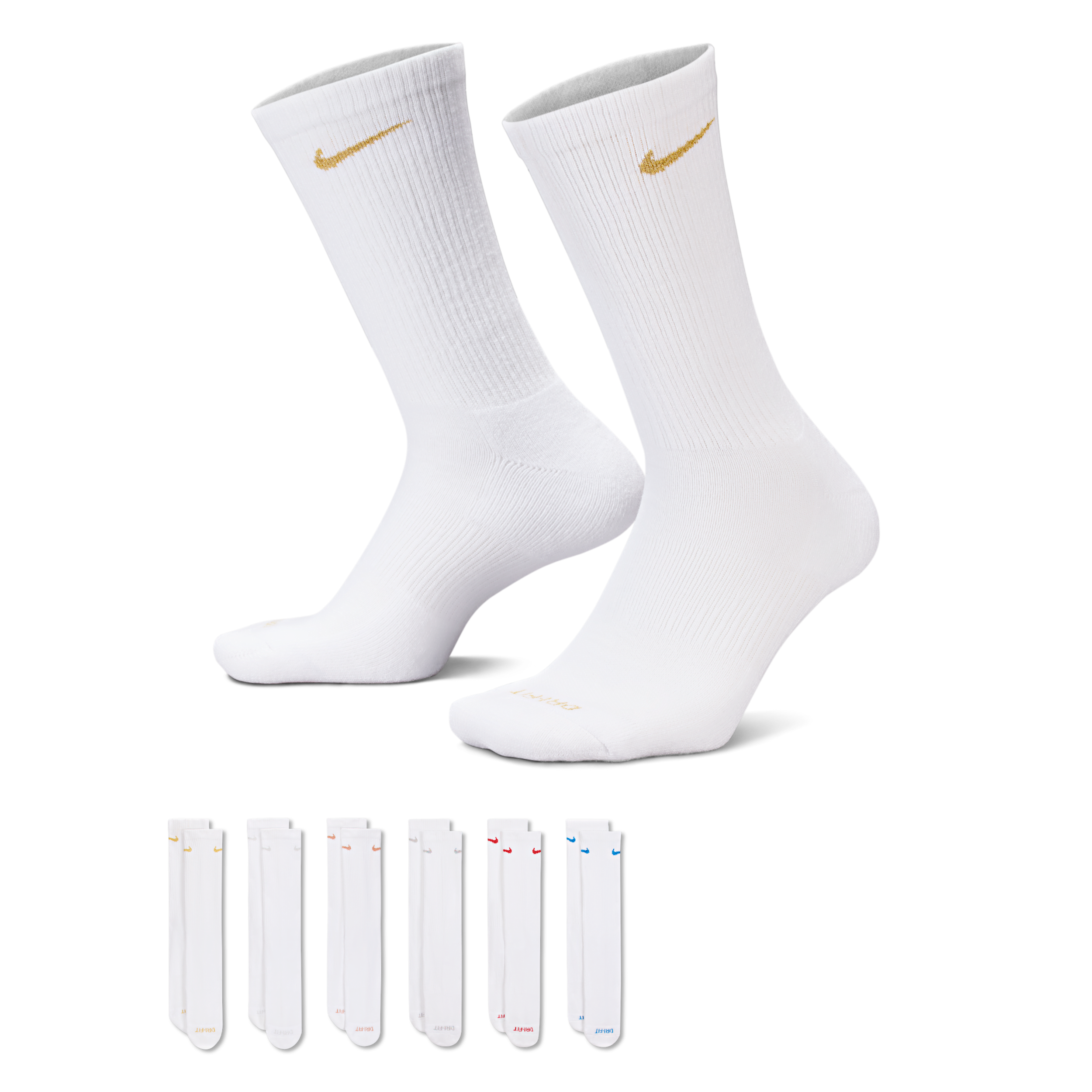 Thumbnail - Nike Everyday Plus Cushioned Crew-Trainingssocken (6 Paar) - Multi-Color