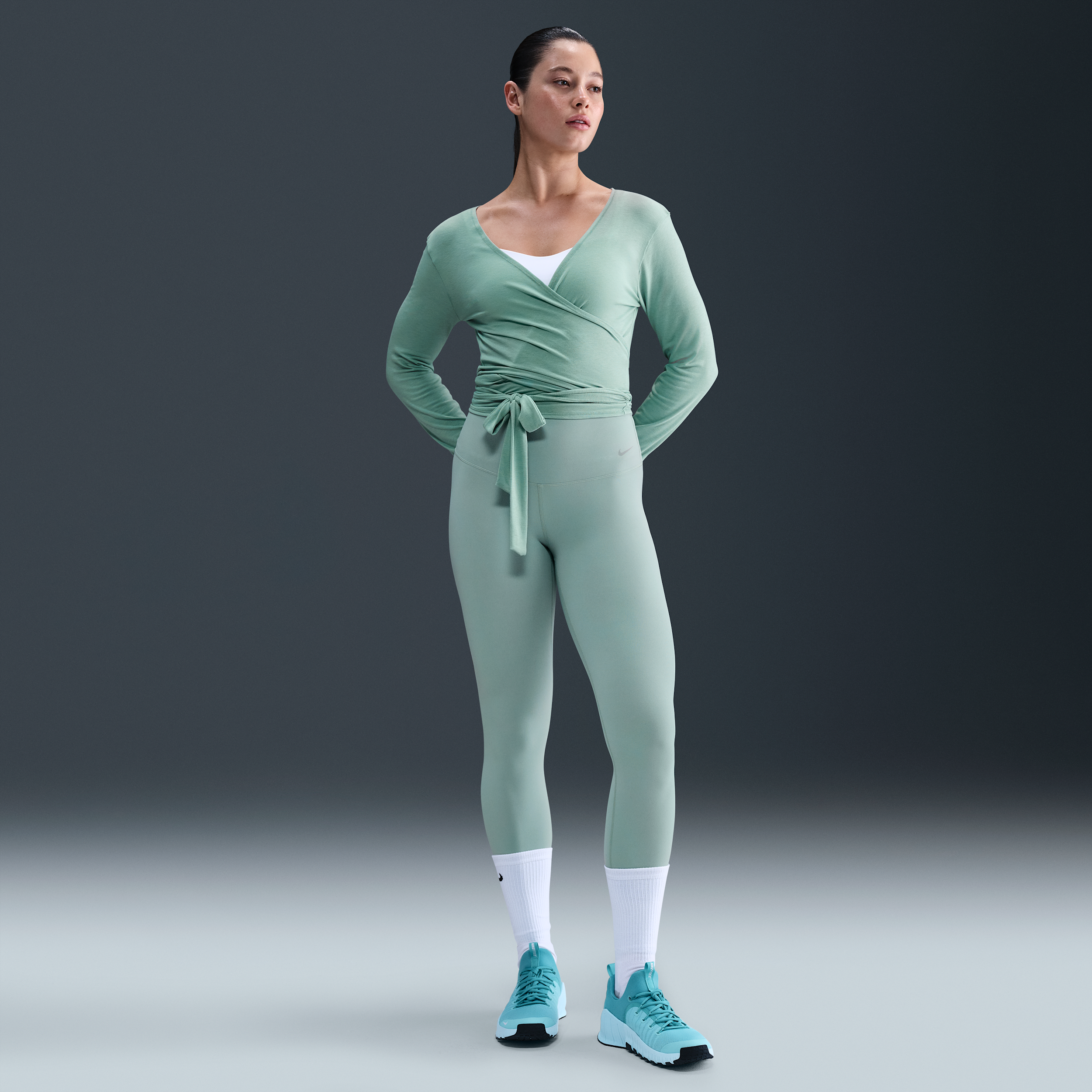 Nike Zenvy lange legging met hoge taille voor dames - Groen