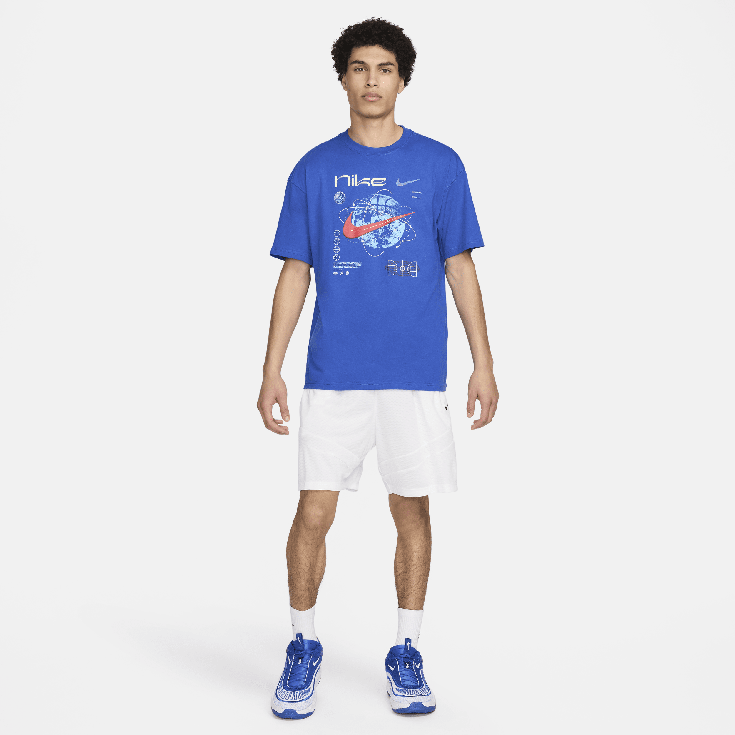Nike Max90 basketbalshirt voor heren Blauw