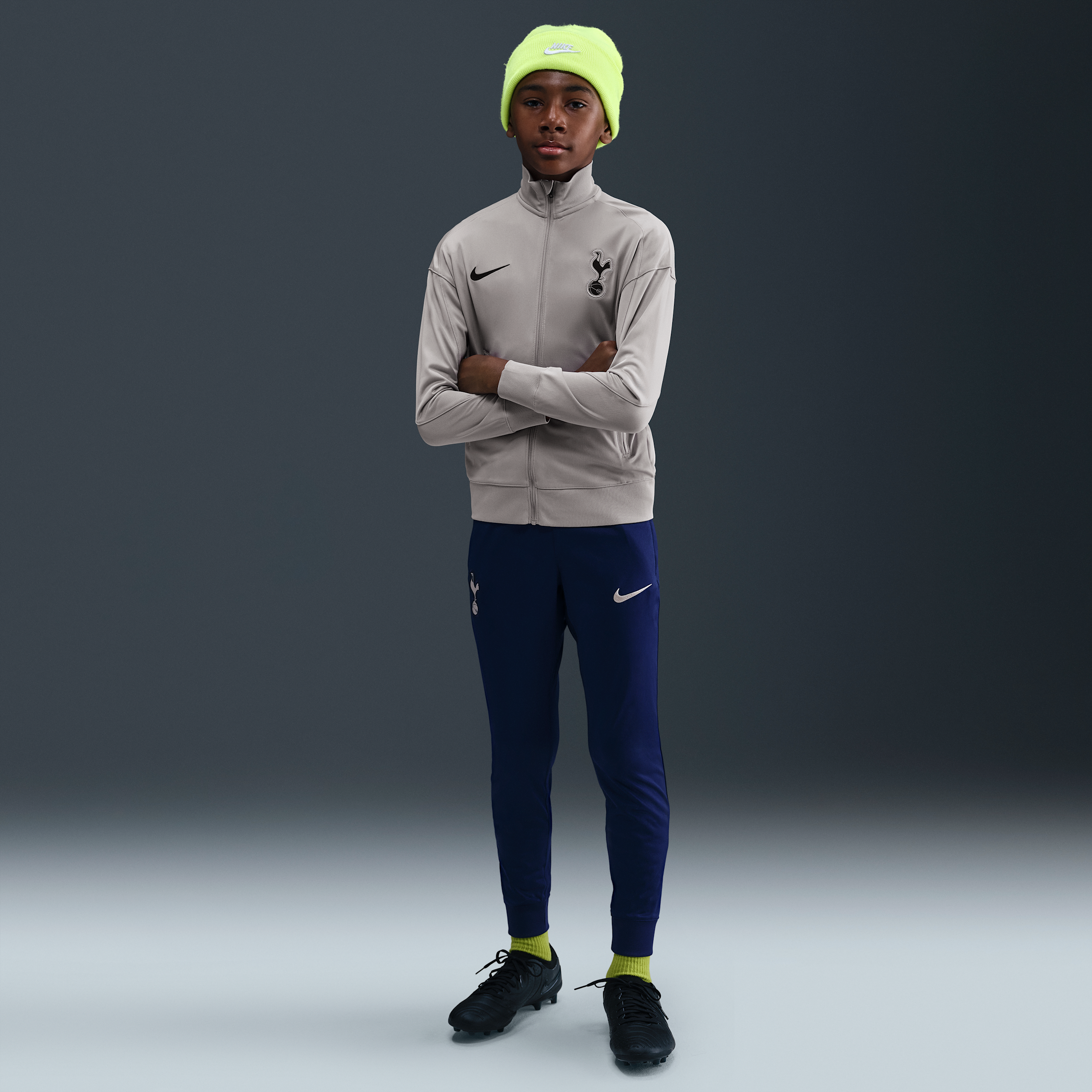 Tottenham Hotspur Strike Older Kids Nike Dri-FIT Football Knit Tracksuit - Grey - Polyester