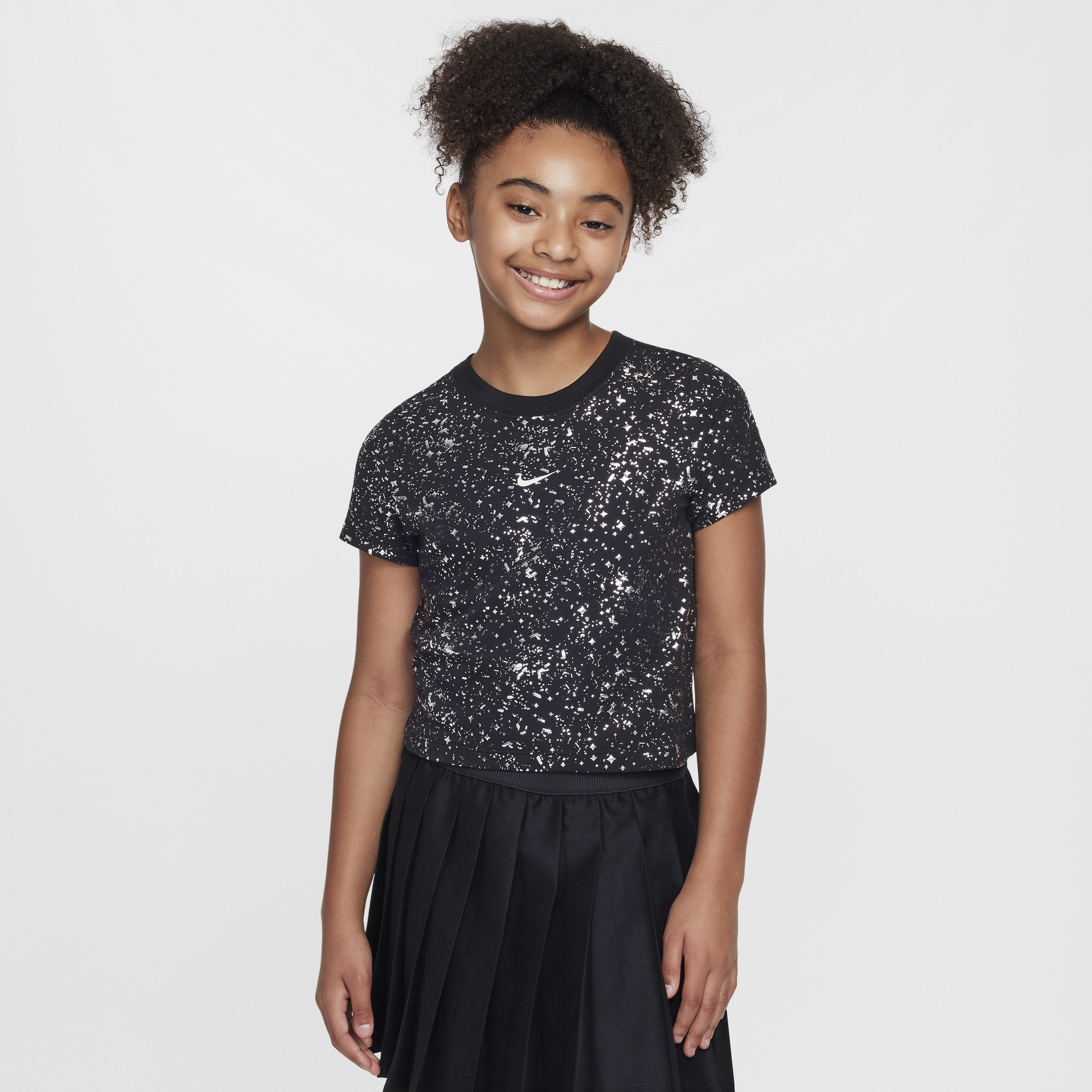 Nike Sportswear Cropped T-shirt voor meisjes - Zwart