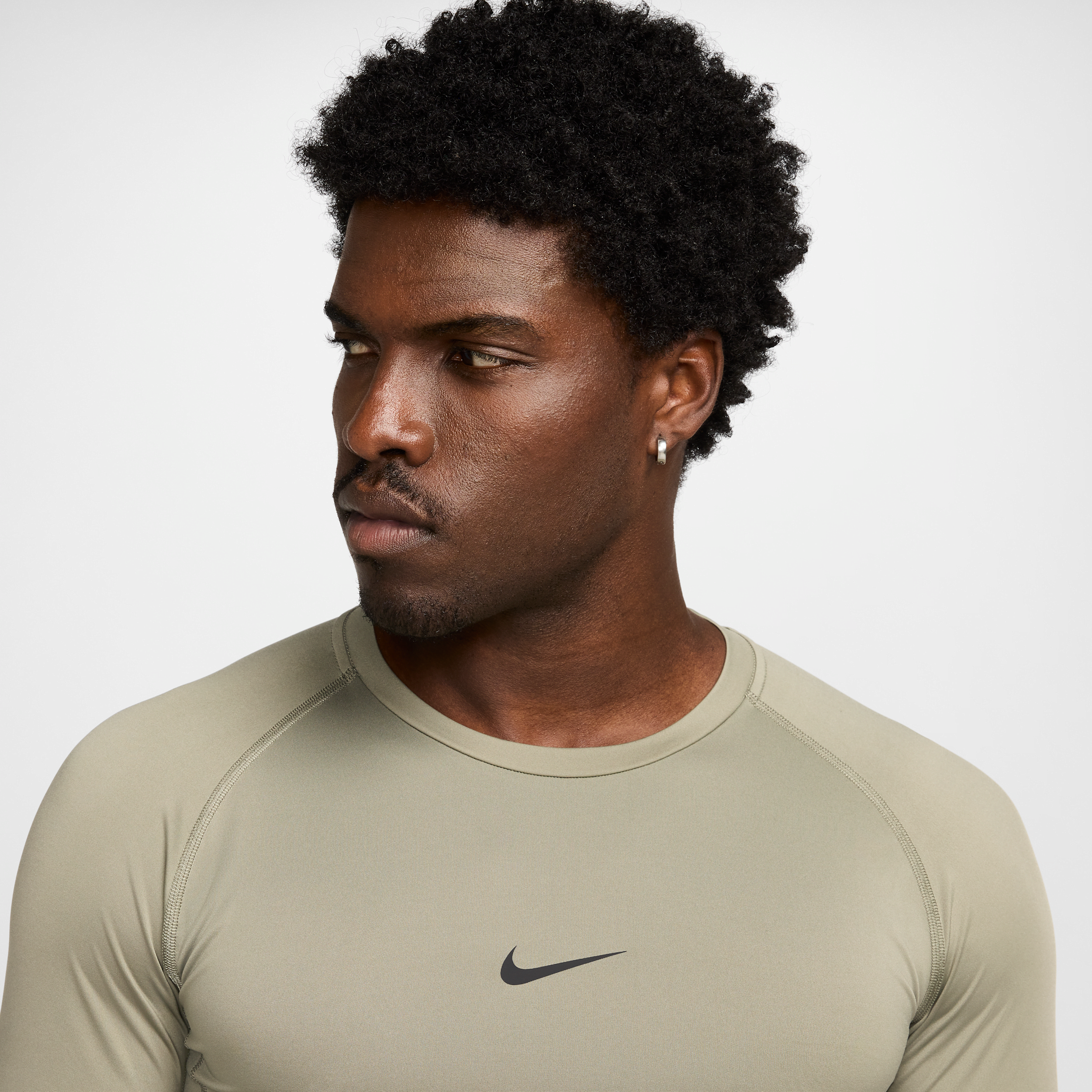 Haut de fitness ajusté à manches longues Dri-FIT Nike Pro pour homme - Vert