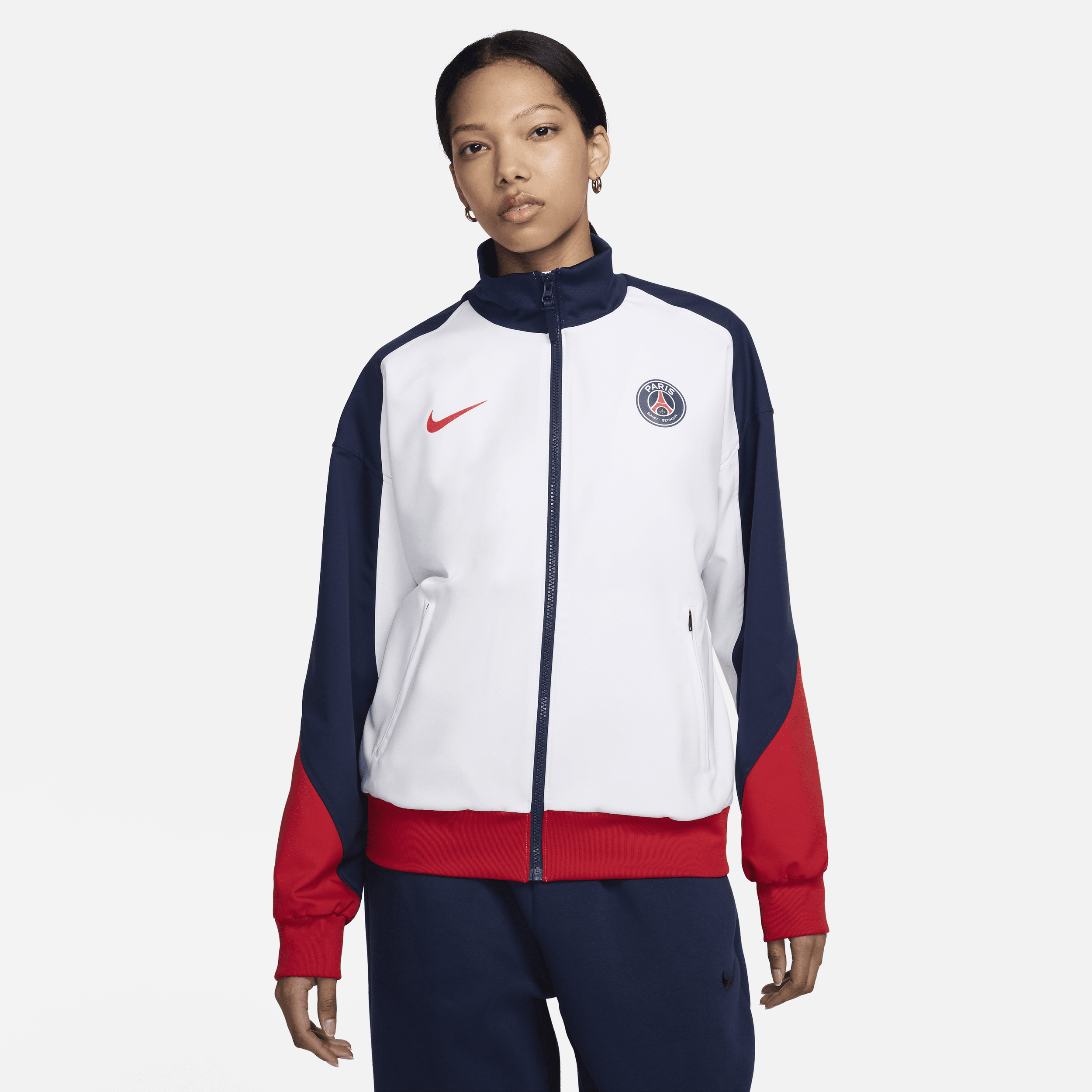 Veste de foot Nike Dri-FIT Paris Saint-Germain Strike pour femme - Blanc