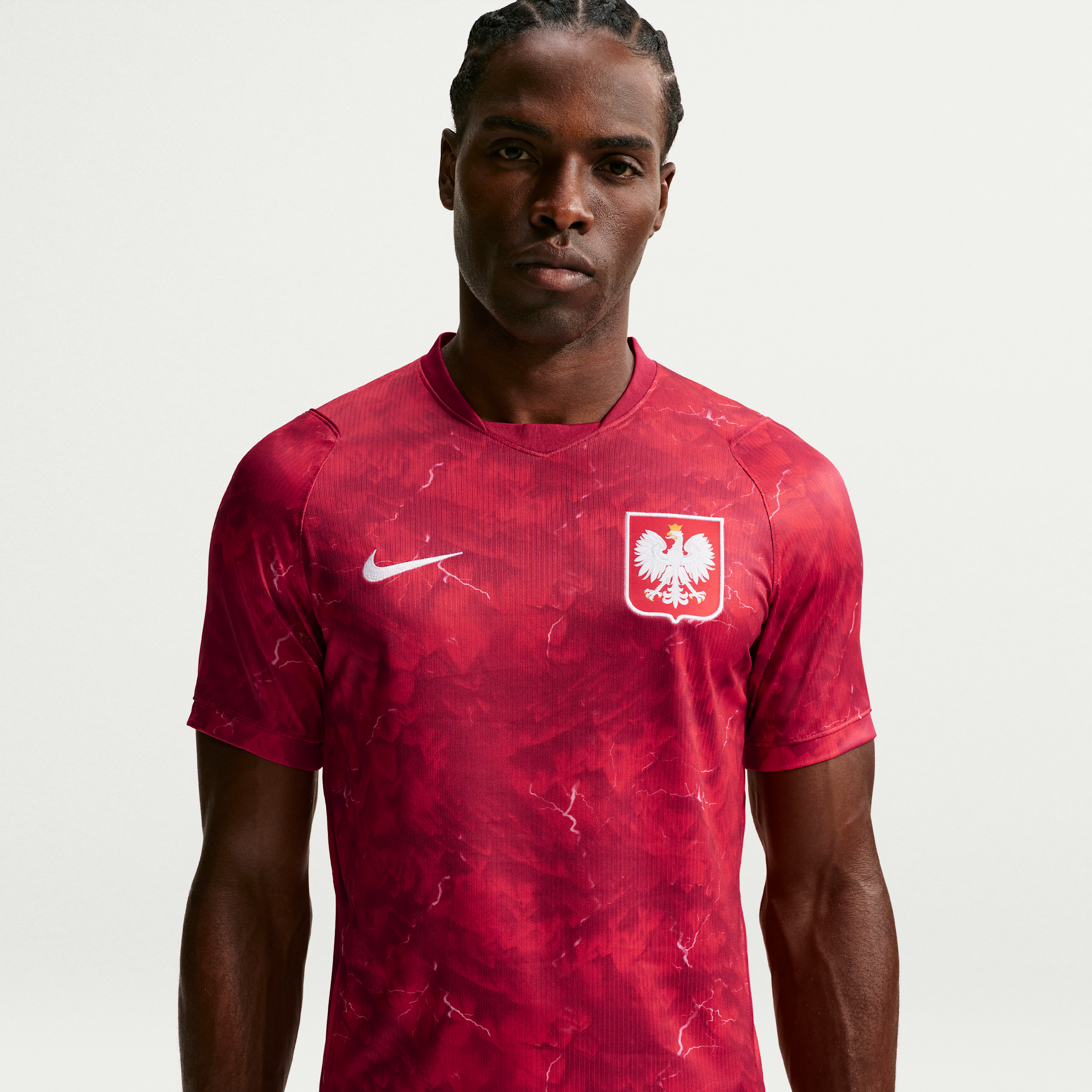Polen 2026/27 Nike Dri-FIT Football Replica-trøje til større børn - rød