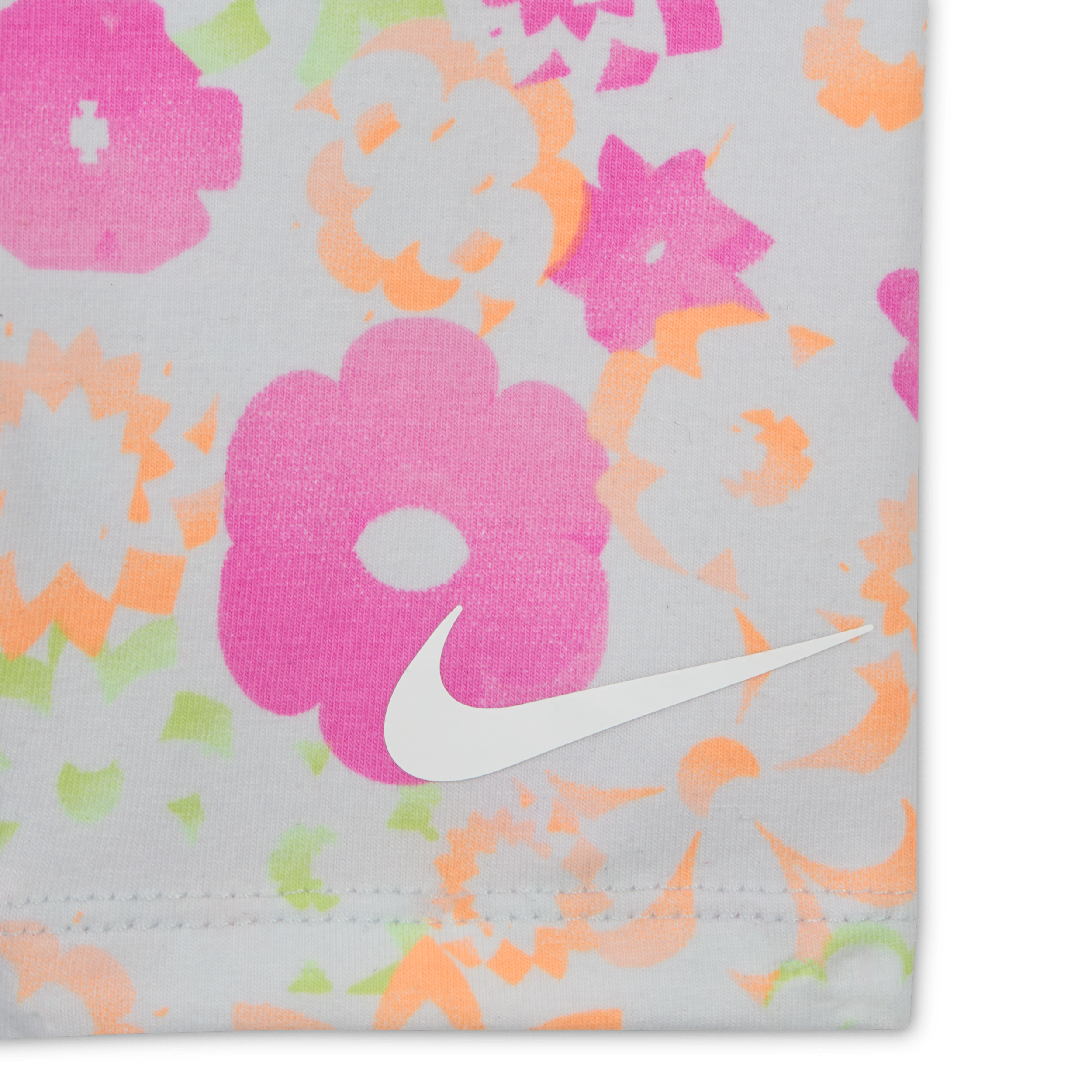Thumbnail - Nike Flow-Ral 2-teiliges Bike Shorts Set mit Print für Kleinkinder (12–24 M) - Grau
