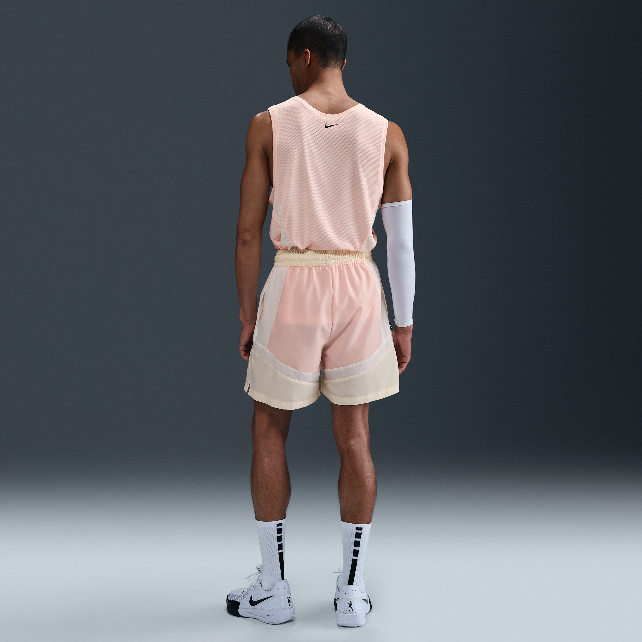 Short de basket tiss�é Nike Icon 15 cm pour homme - Blanc