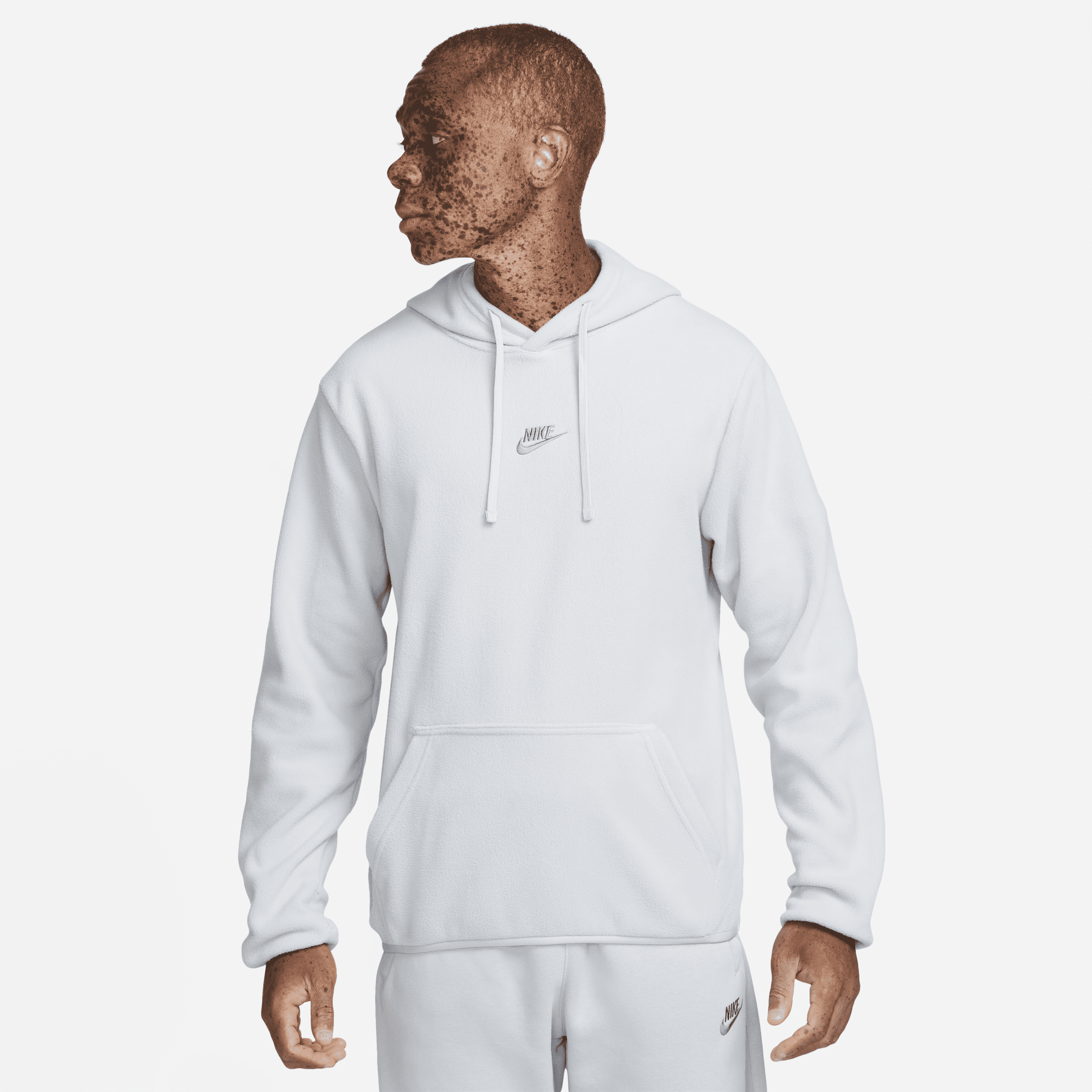 Nike Chaqueta Chandal Hombre - Sportswear Fleece - wolf grey/white  FQ8819-012