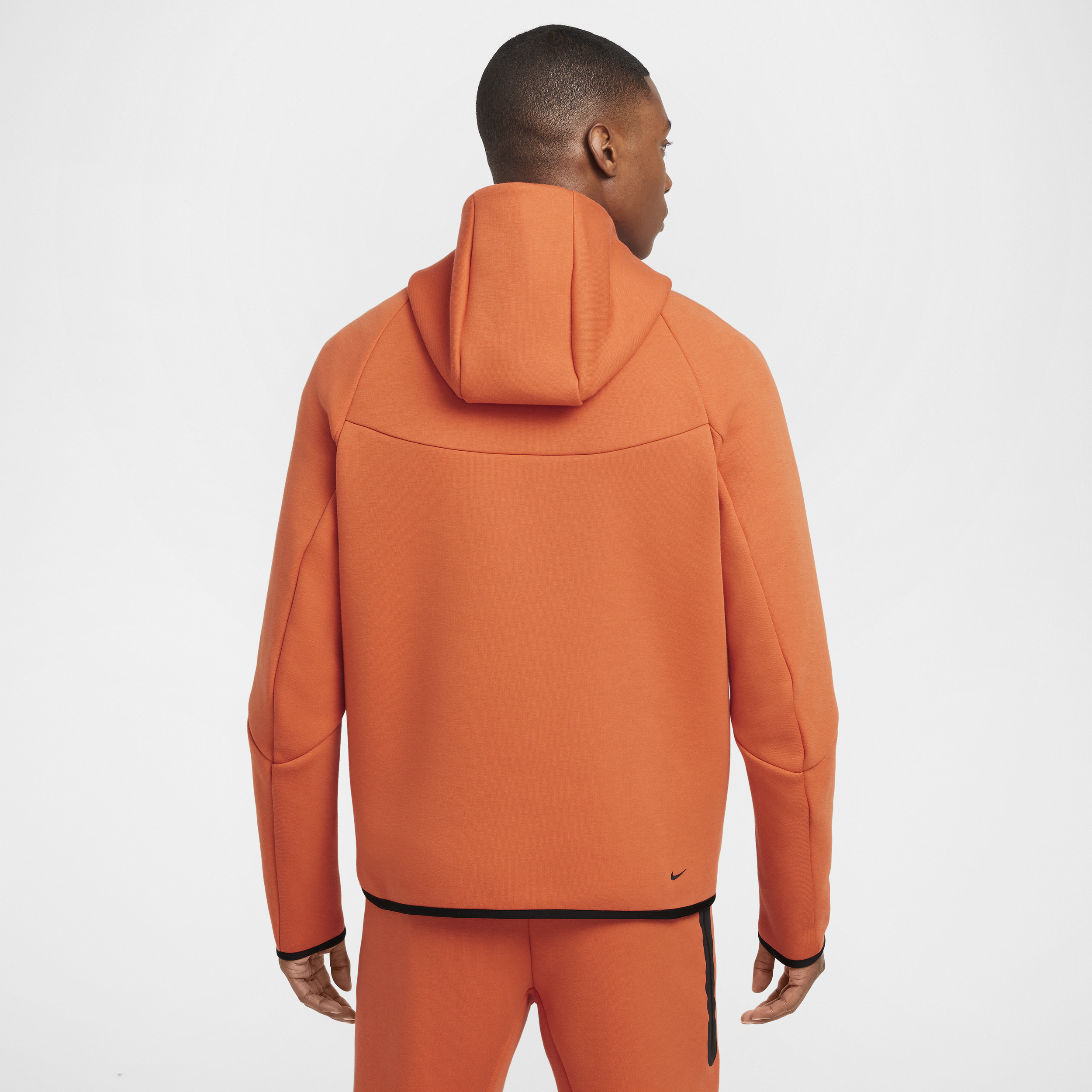 Sweat à capuche et zip Windrunner Nike Tech pour homme - Orange