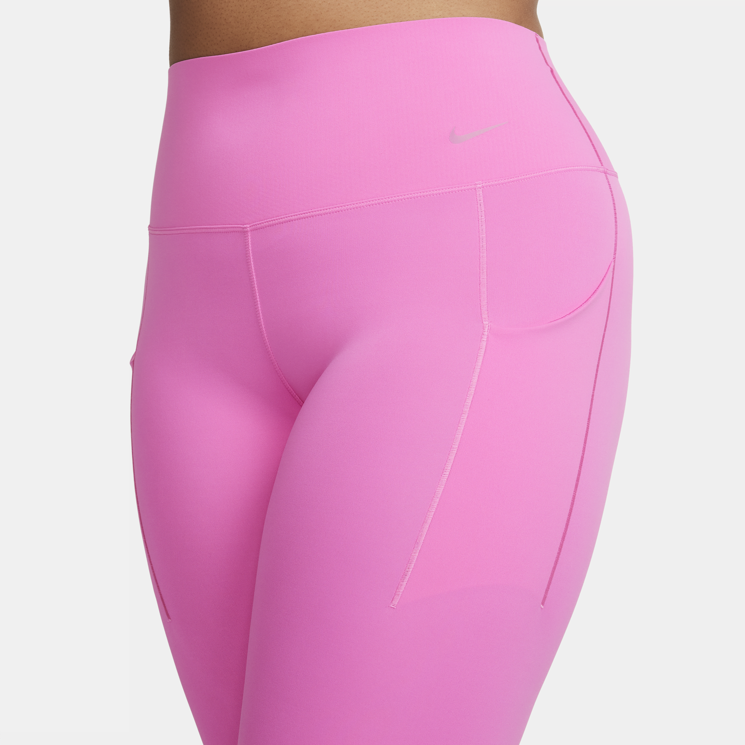 Nike Universa Lange legging met hoge taille zakken en medium ondersteuning voor dames Rood