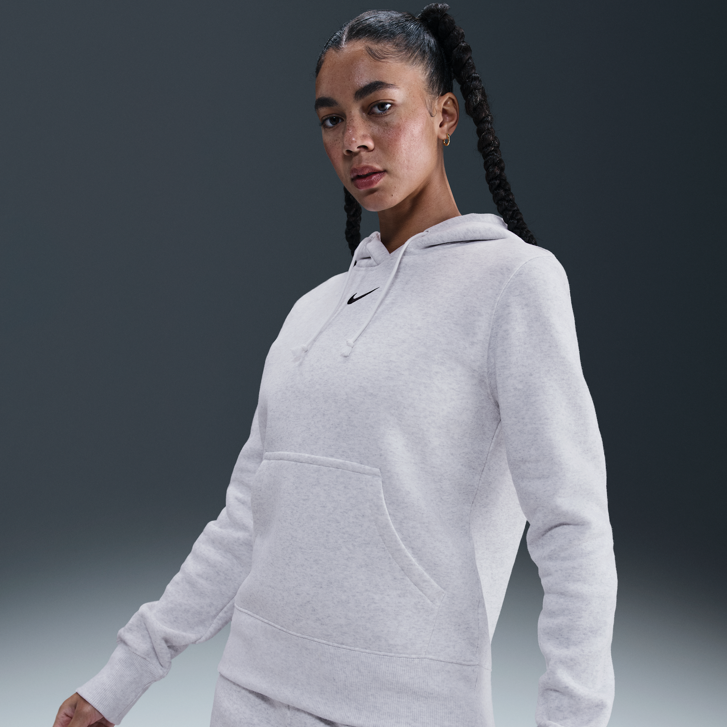 Thumbnail - Nike Phoenix Fleece Hoodie für Damen - Braun