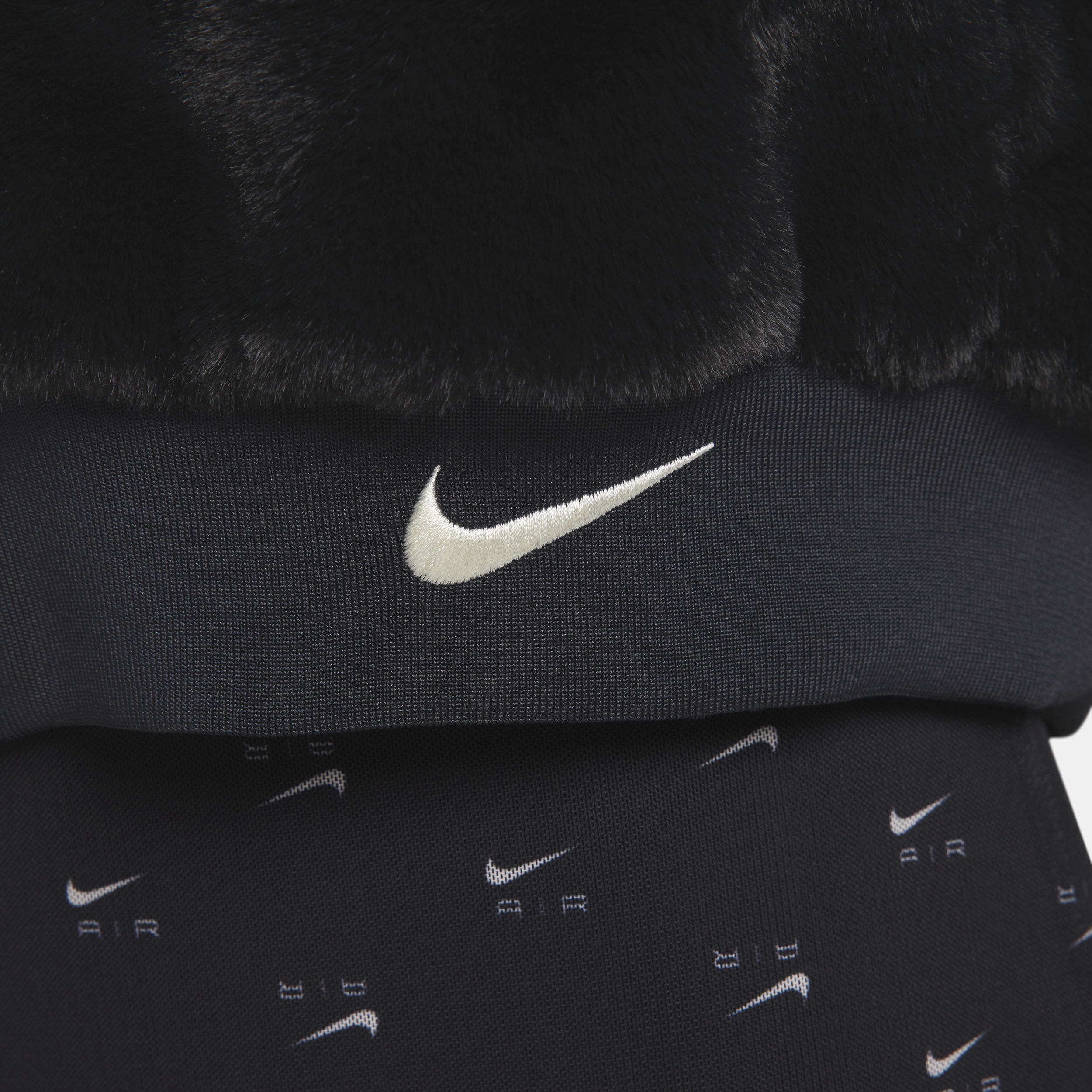 Nike Sportswear omkeerbaar bomberjack met imitatiebont voor dames Zwart