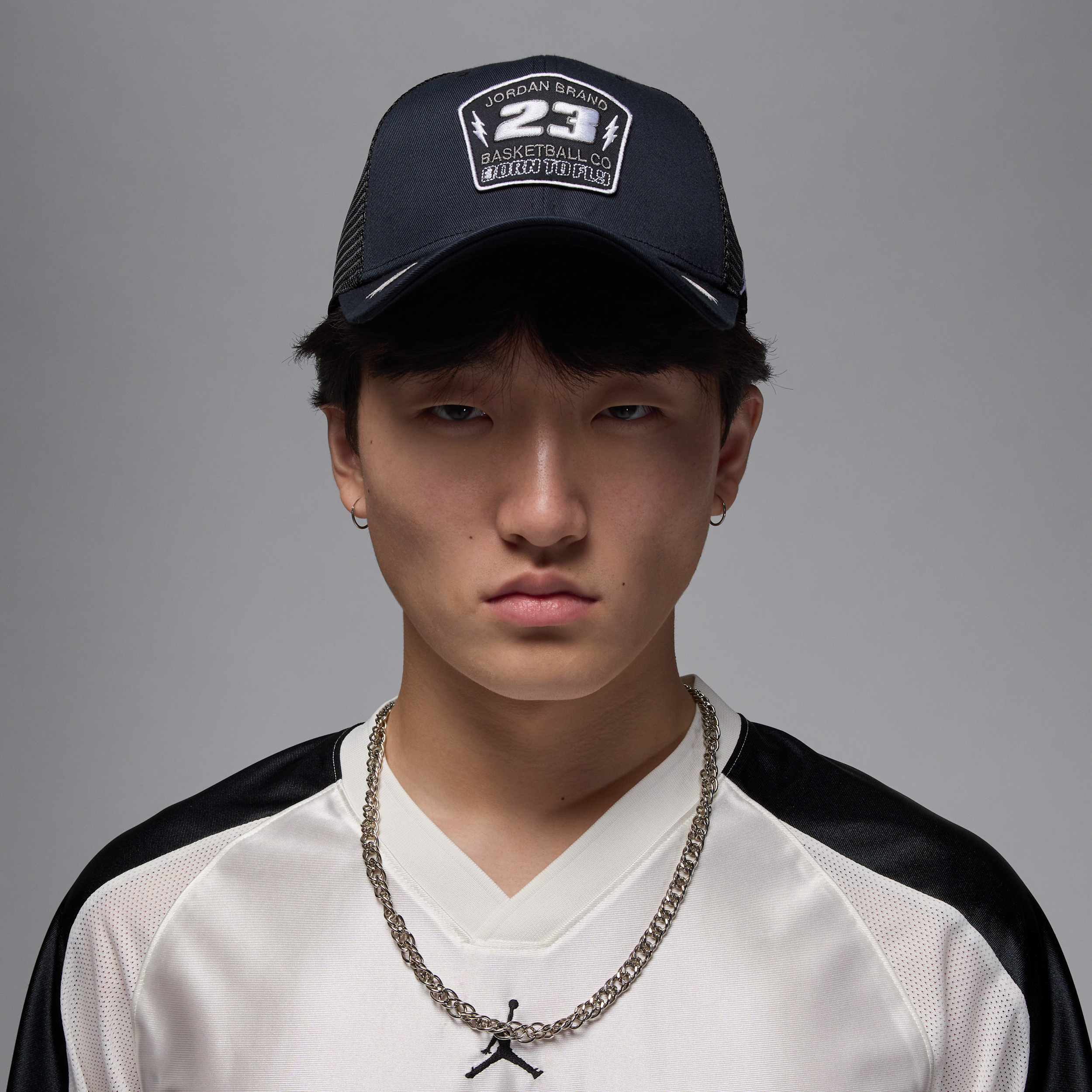 Casquette trucker structurée Jordan Rise - Noir