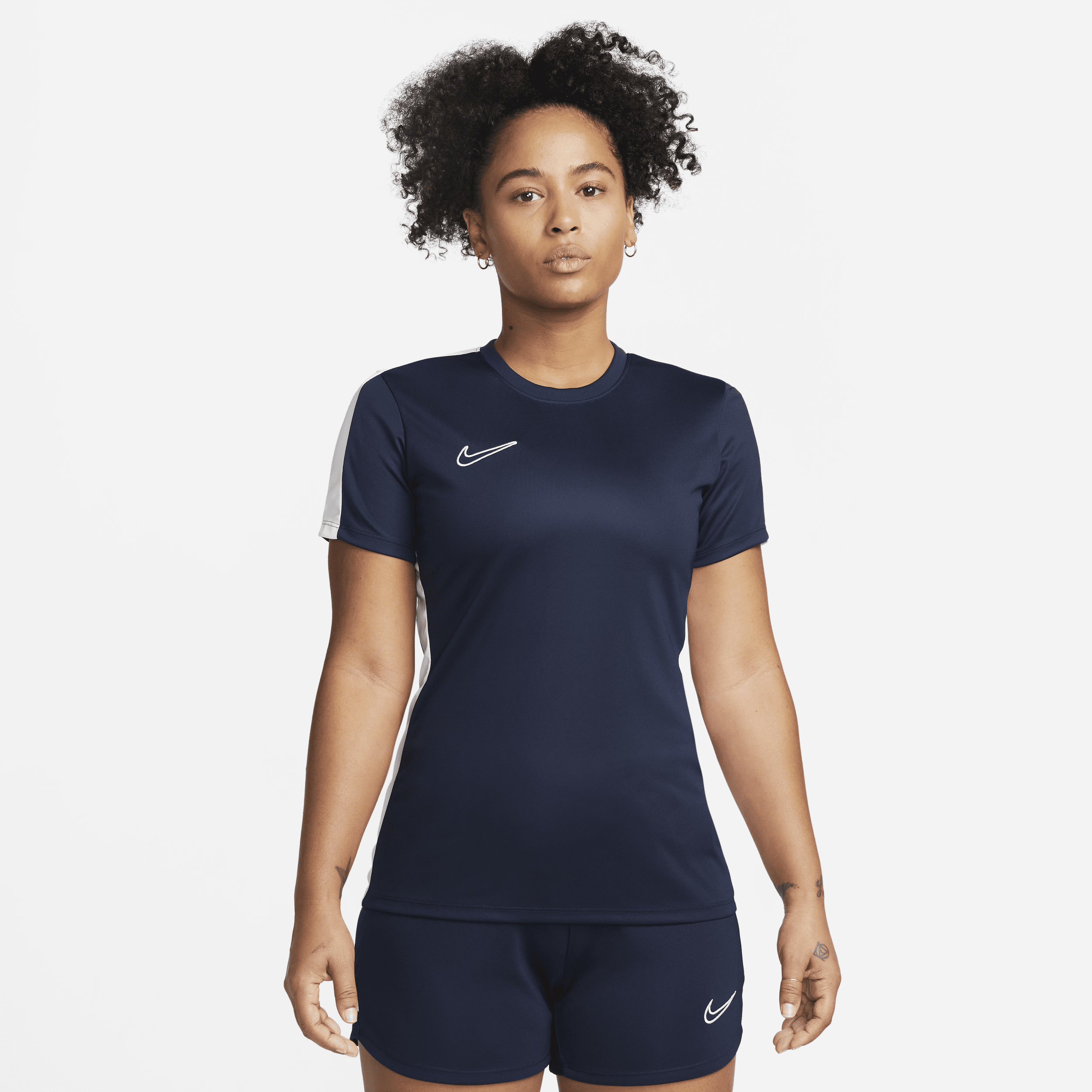 Nike Dri-FIT Academy Voetbaltop met korte mouwen voor dames Blauw