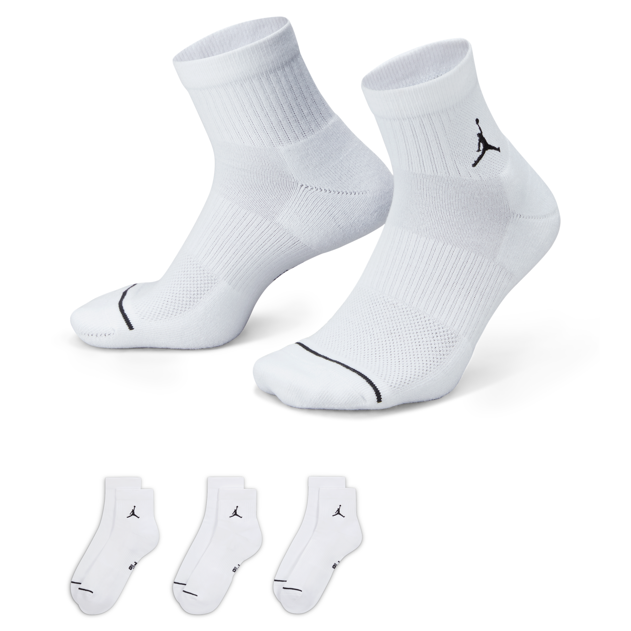Nike Jordan Everyday Ankle Socks (3 Pairs) - White