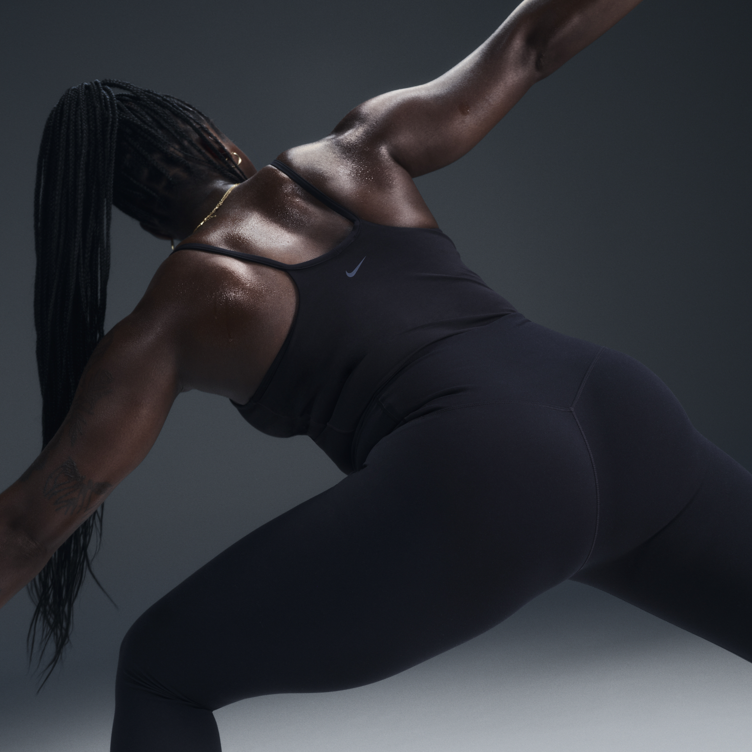 Legging taille haute à maintien léger et coupe longue Nike Zenvy pour femme - Noir