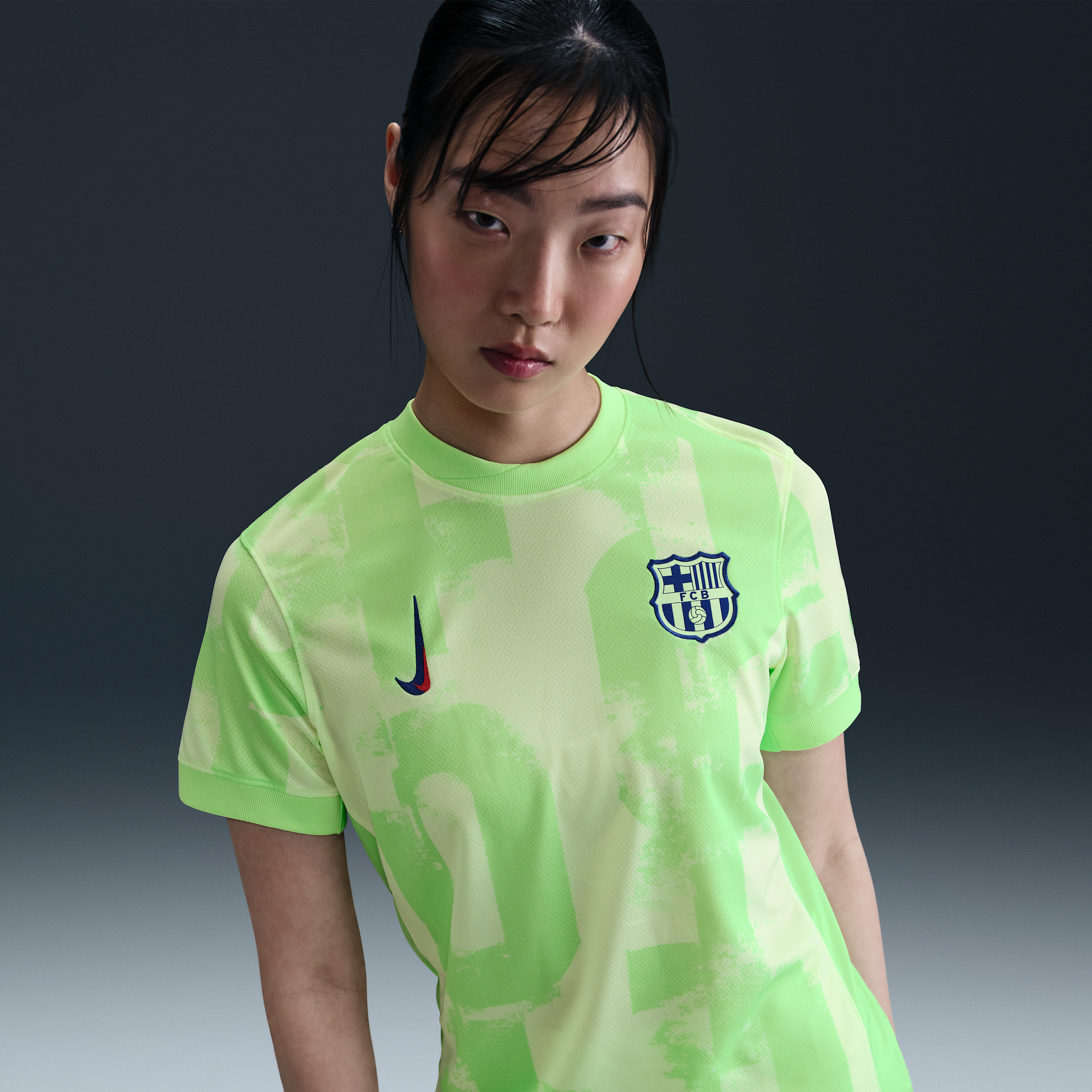 Nike FC Barcelona 2024/25 Stadium Derde  Dri-FIT replicavoetbalshirt voor dames - Geel