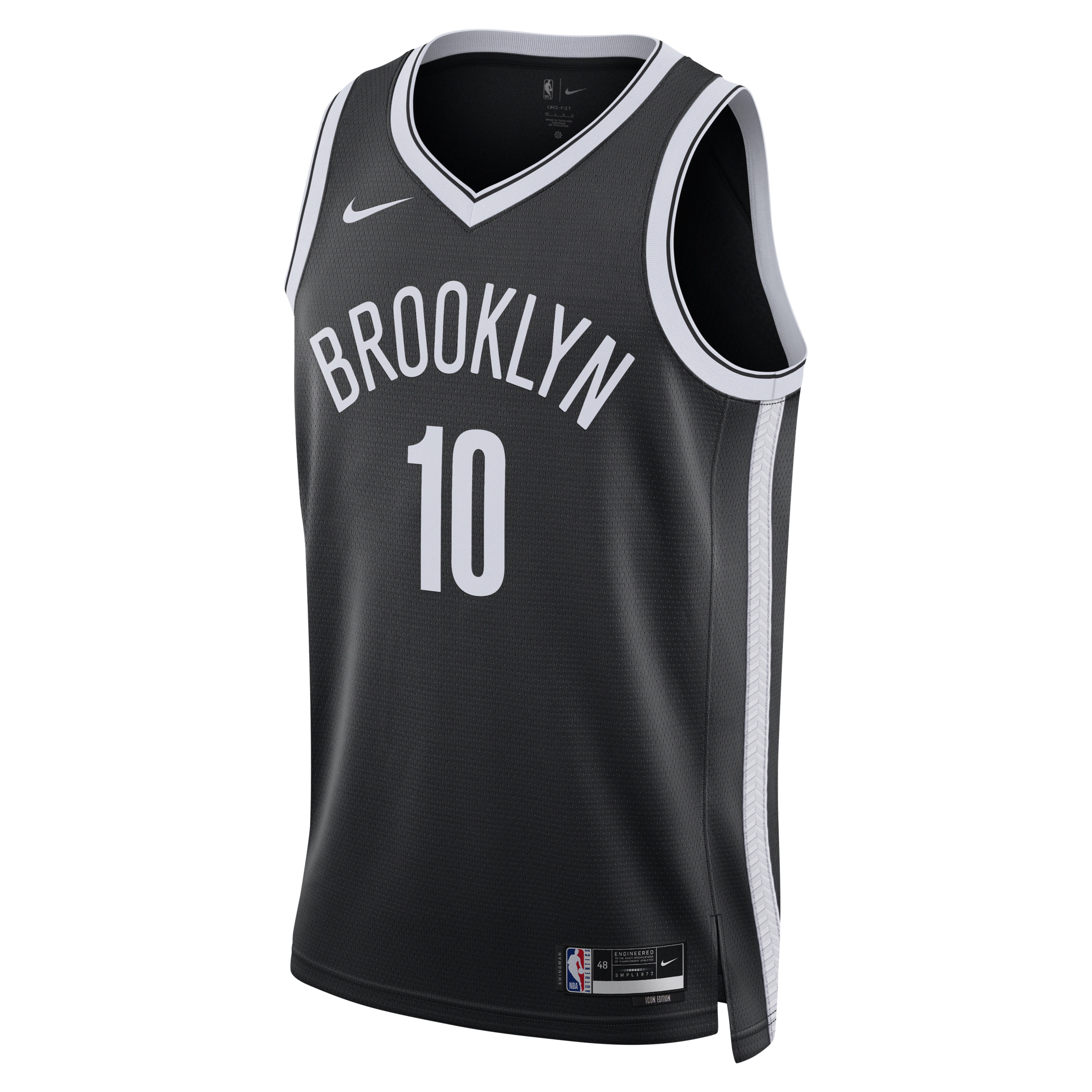 Maillot Nike Dri-FIT NBA Swingman Brooklyn Nets Icon Edition 2022/23 pour homme - Noir