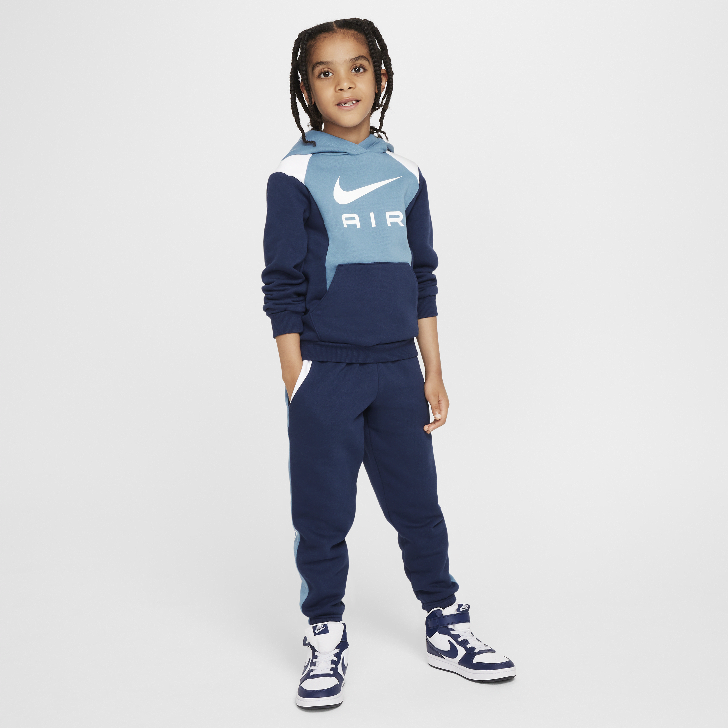 Ensemble pull et pantalon en tissu Fleece Nike Air pour enfant - Bleu