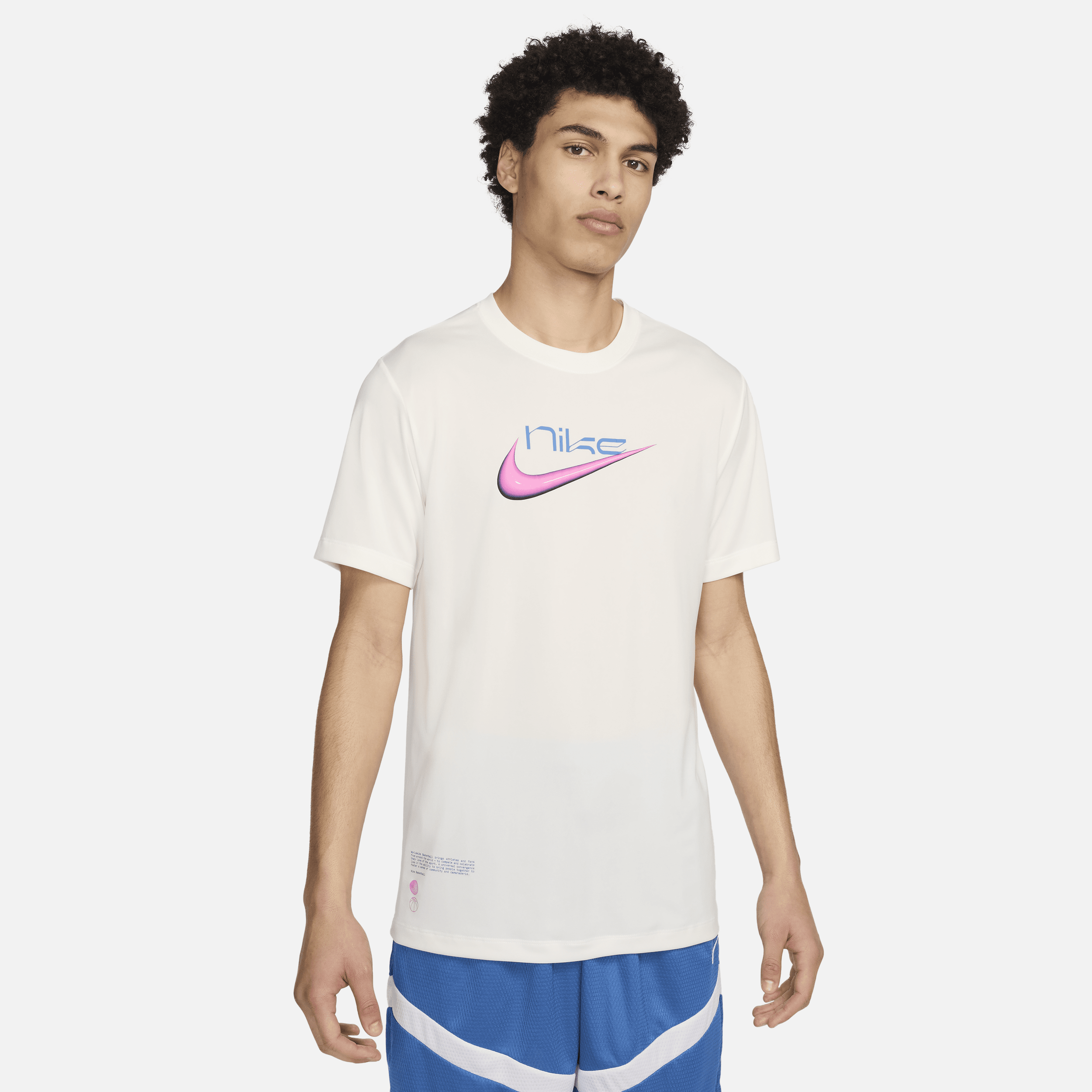 Nike Dri-FIT basketbalshirt voor heren Wit