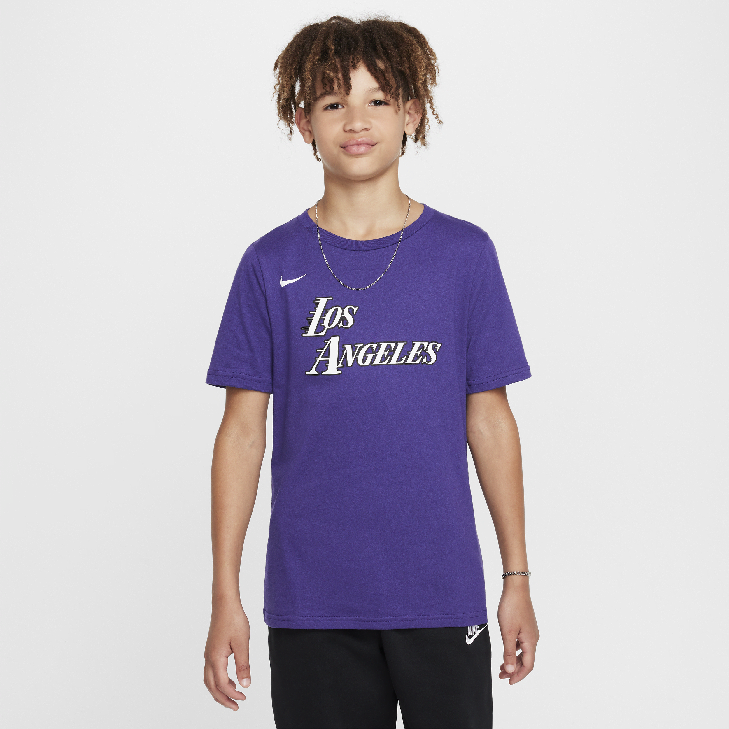 Nike Los Angeles Lakers City Edition  NBA-kindershirt met logo - Paars