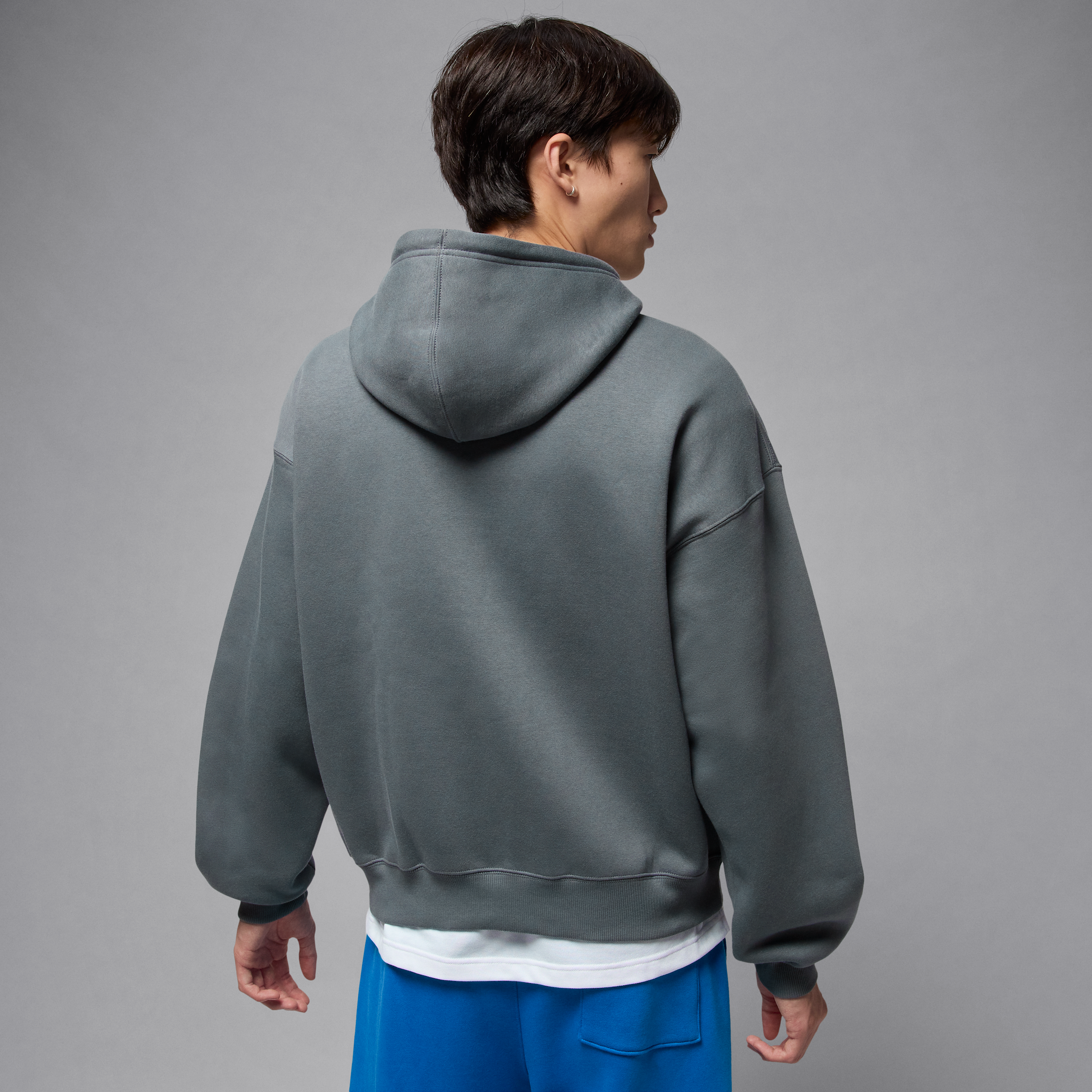 Thumbnail - Jordan Brooklyn Fleece Oversized Kapuzenjacke (Herren) - Grau