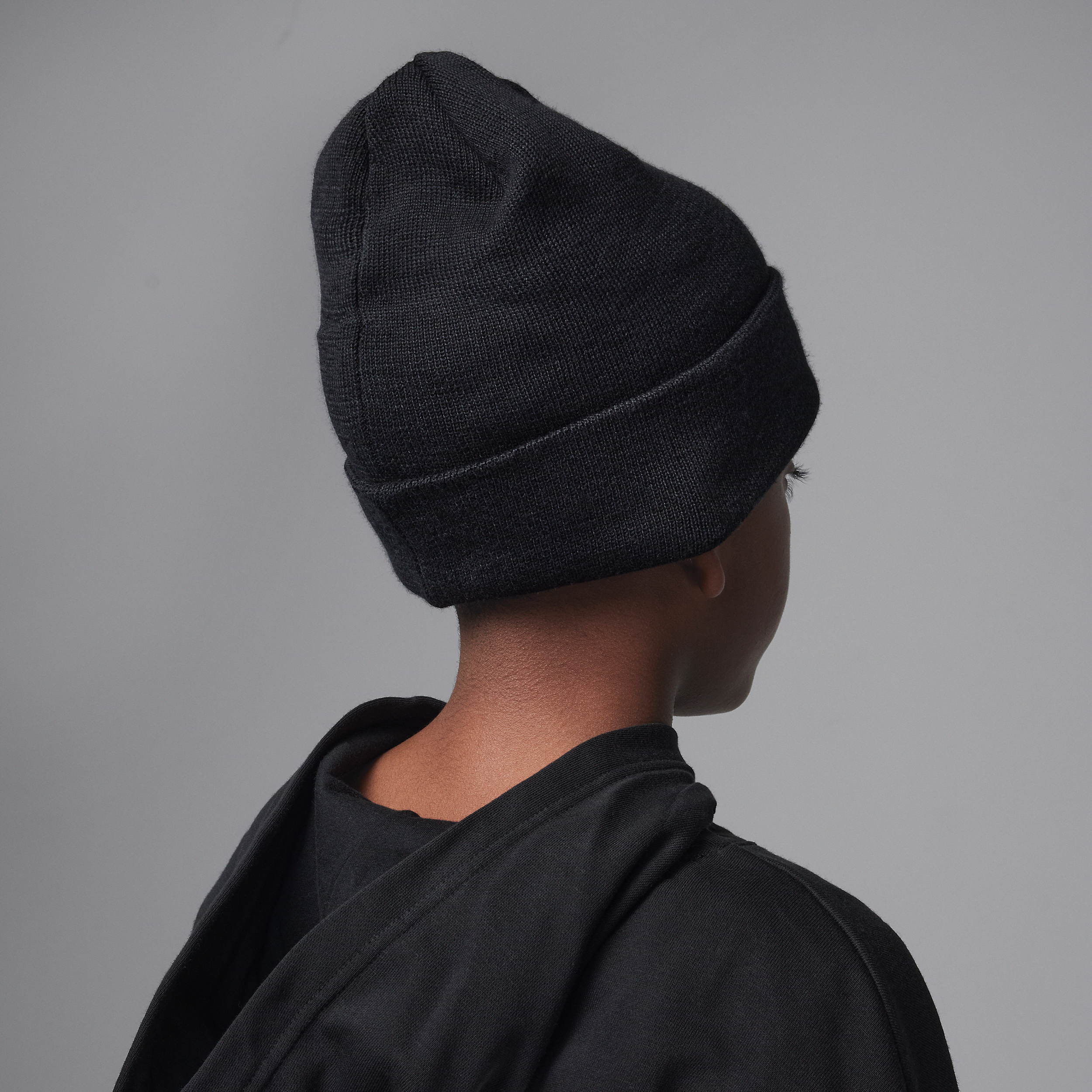 Thumbnail - Jordan Beanie mit Bündchen - Schwarz