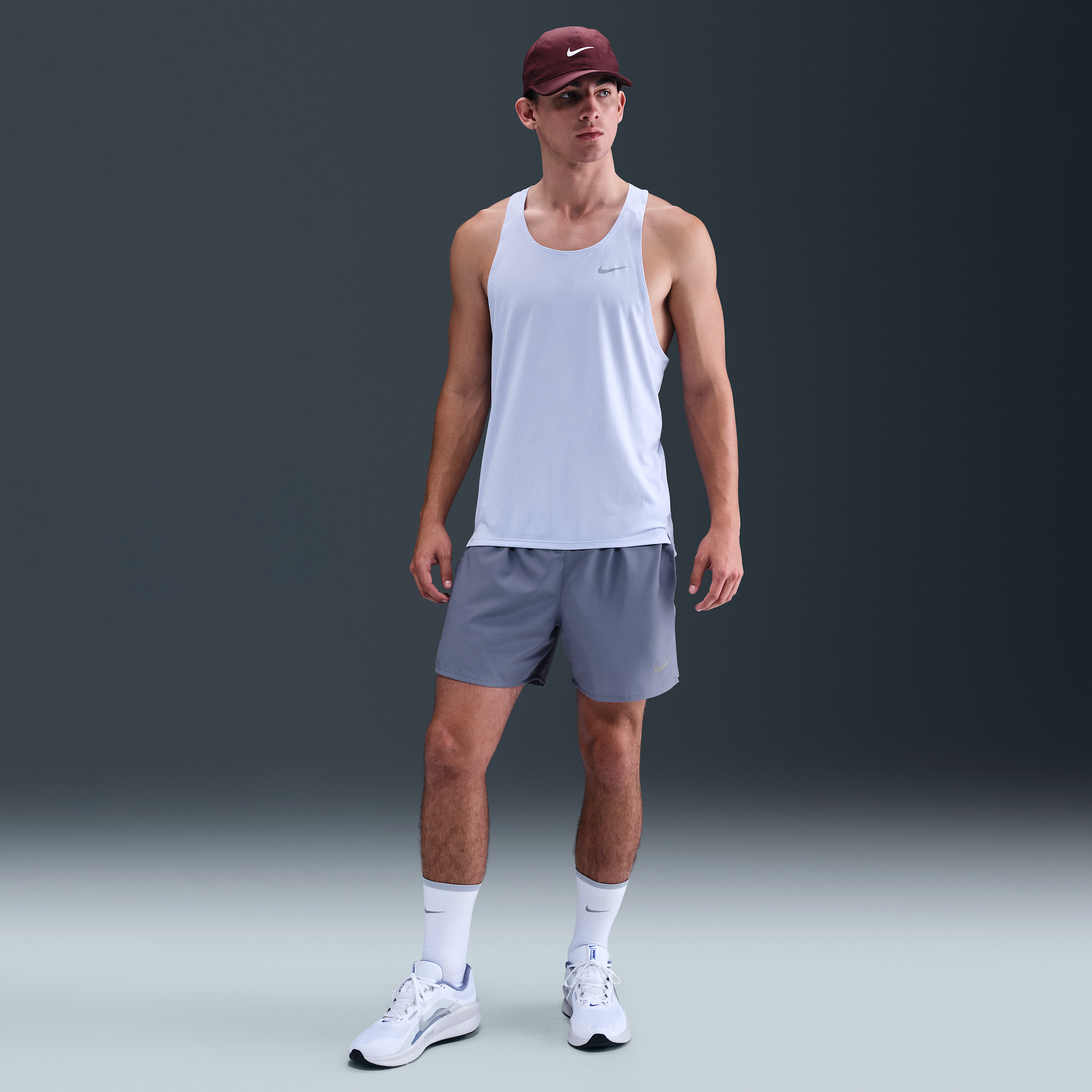 Nike Challenger Mens Dri-FIT 12.5cm (approx.) 2-in-1 Versatile Shorts - Blue - Polyester