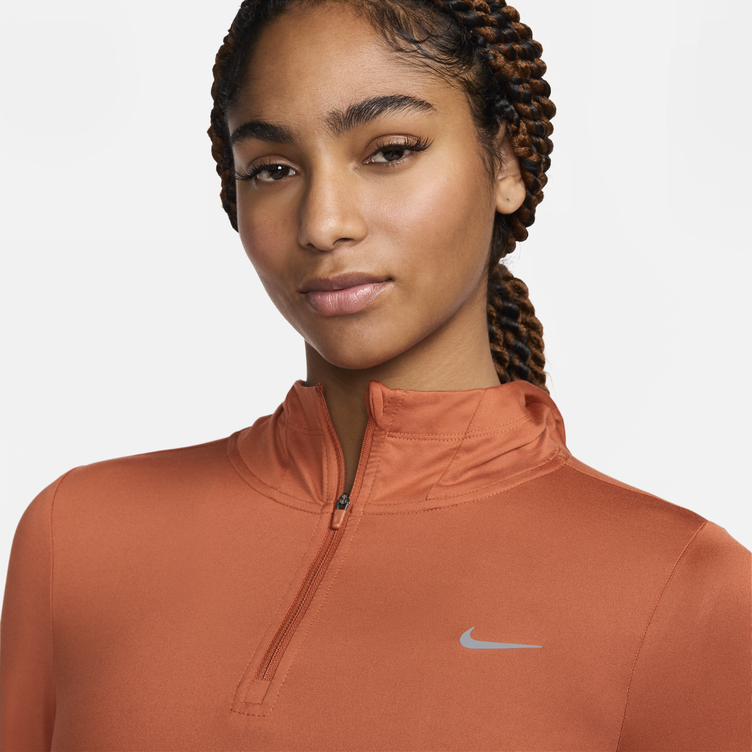 Nike Dri-FIT Swift Element UV hardloopjack met capuchon voor dames Oranje