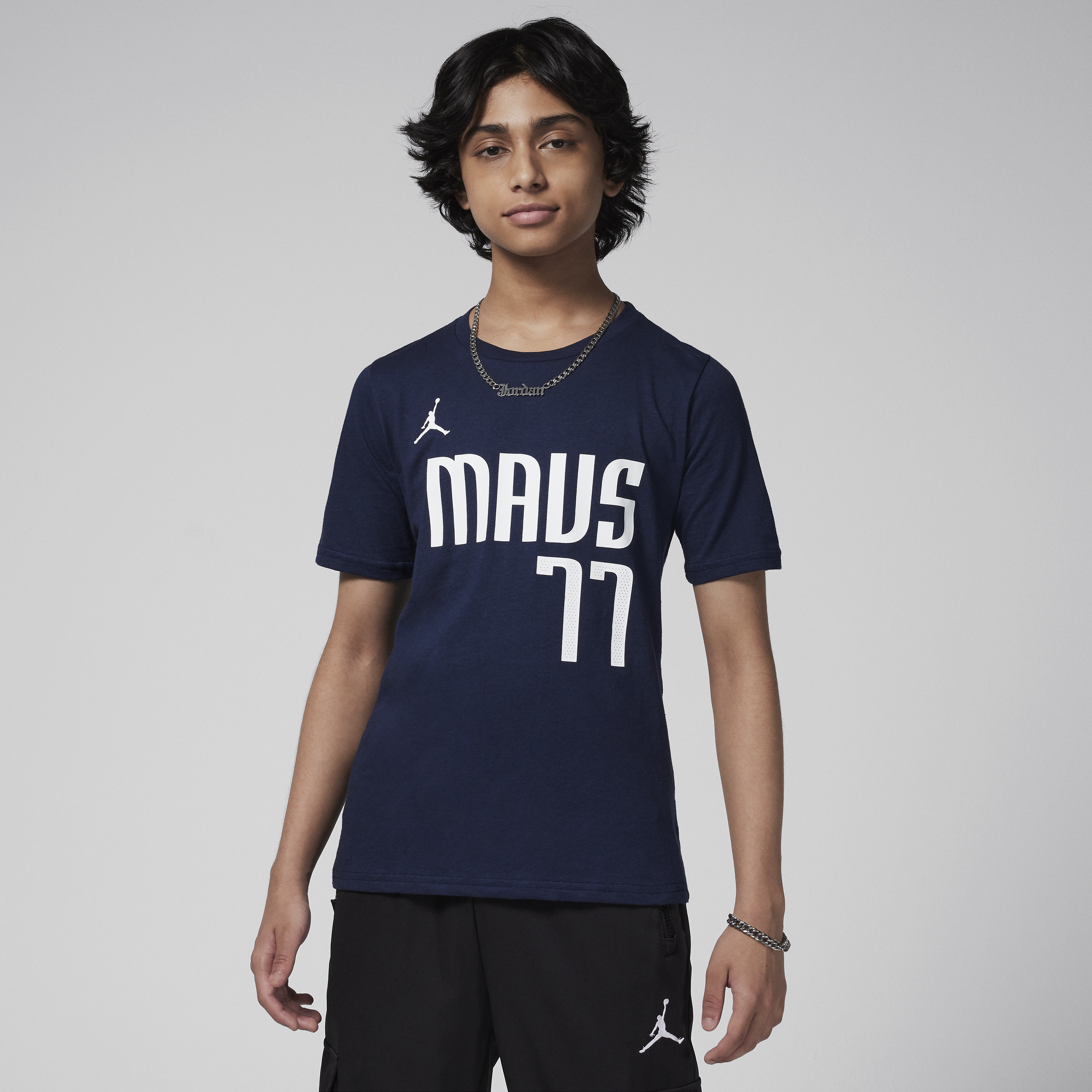 Jordan Dallas Mavericks Statement Edition  NBA-shirt voor kids - Blauw