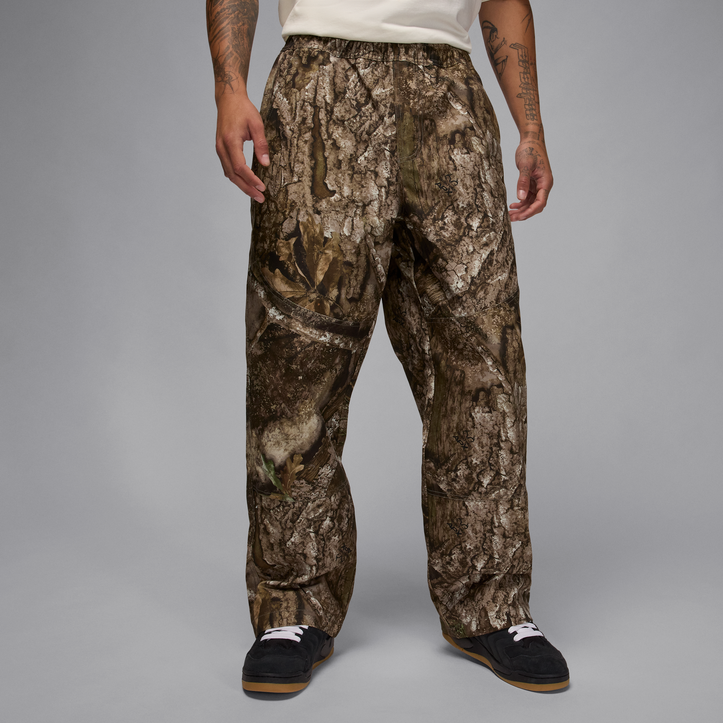 Nike Jordan Brooklyn Mens Woven Realtree Trousers - Green - Cotton