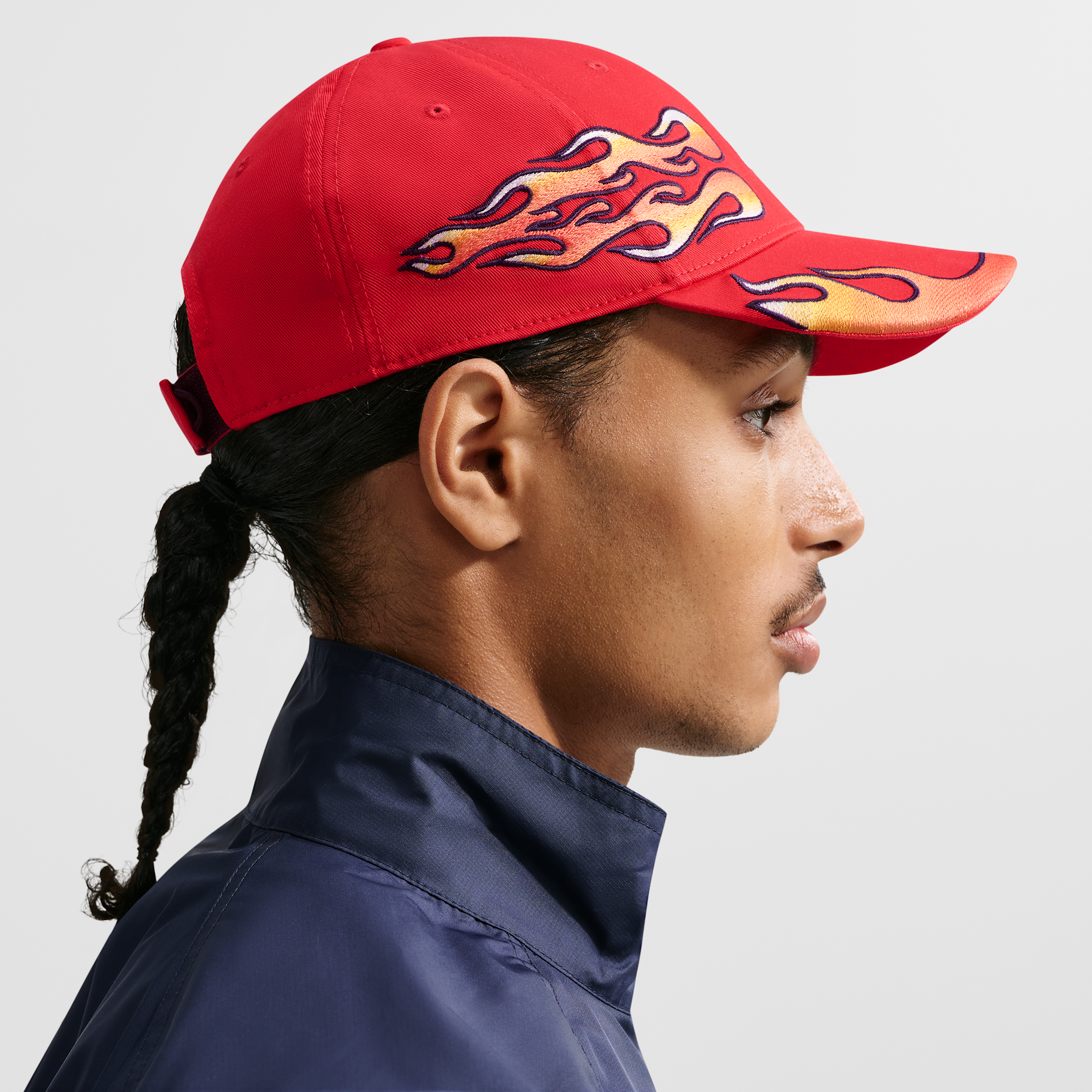 Thumbnail - Nike Club strukturierte OG Flame Cap - Rot