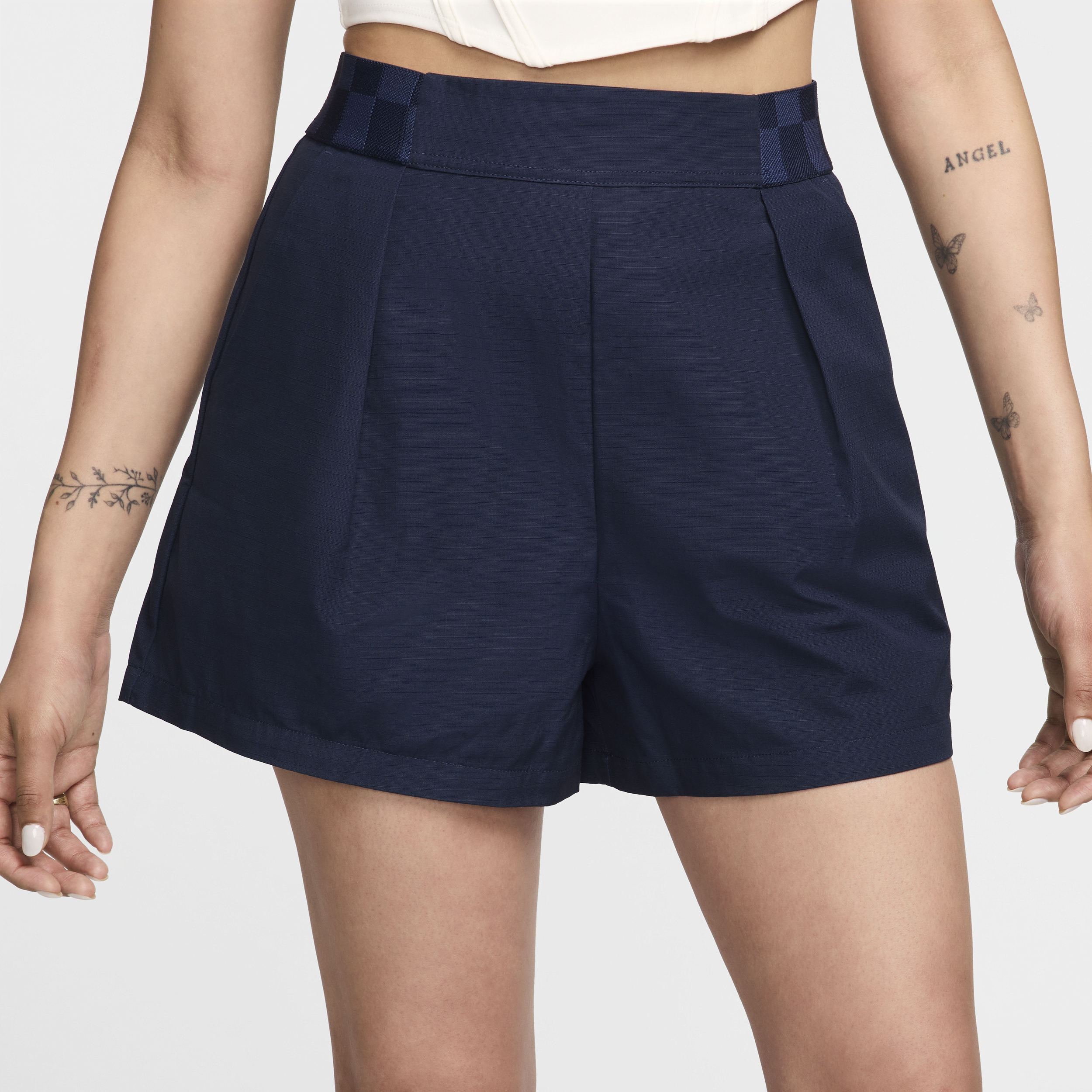 Nike Sportswear Collection damesshorts met hoge taille (8 cm) Blauw