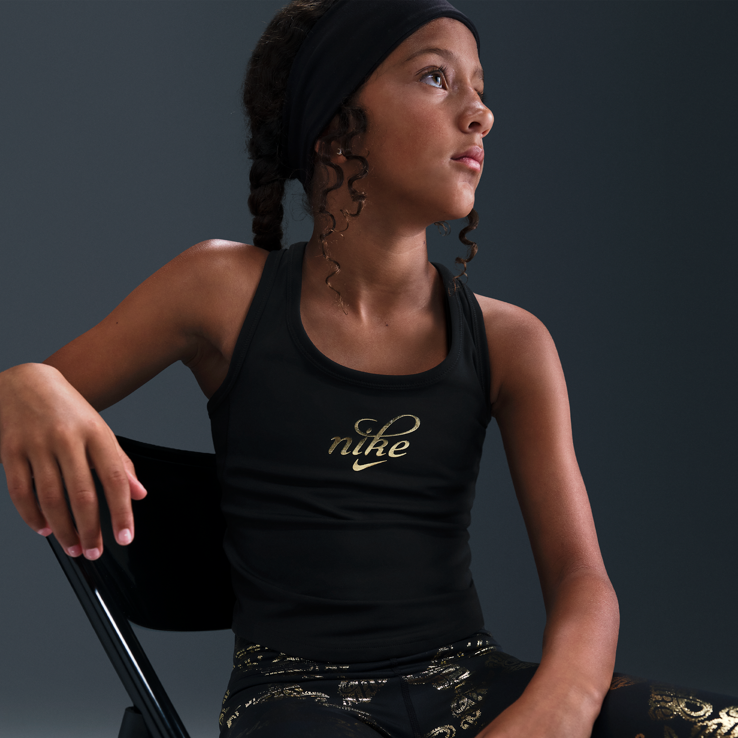 Thumbnail - Nike Dri-FIT One Tanktop für ältere Kinder (Mädchen) - Schwarz