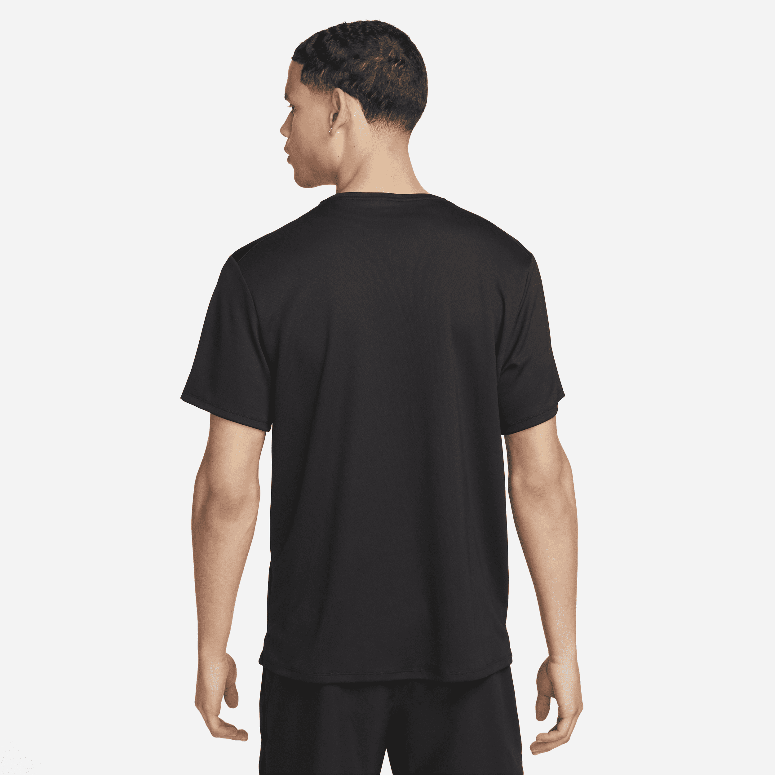 Haut de running à manches courtes Dri-FIT UV Nike Miler pour homme - Noir