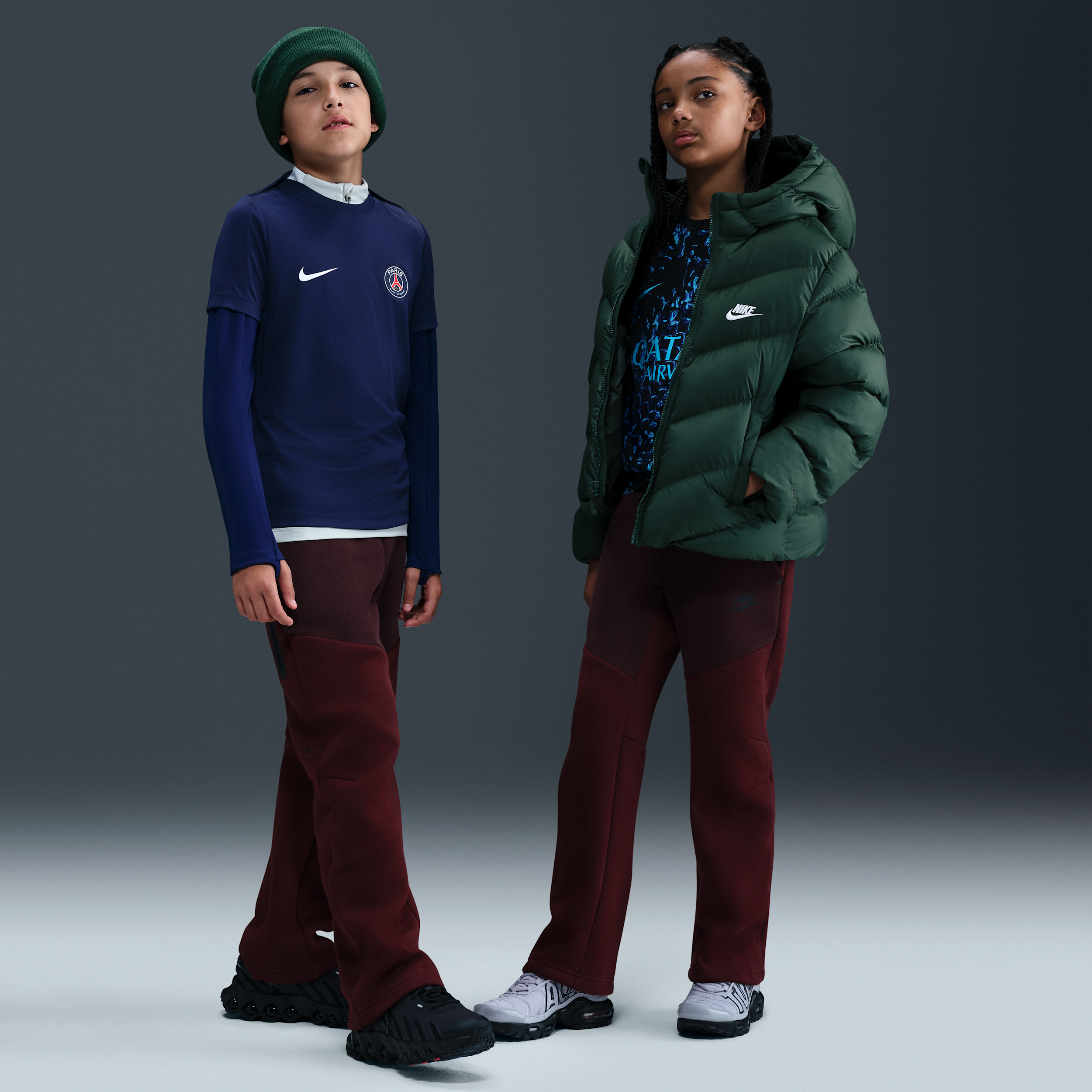 Nike Tech Fleece Big Kids (Boys) Open-Hem Trousers - Red - Cotton