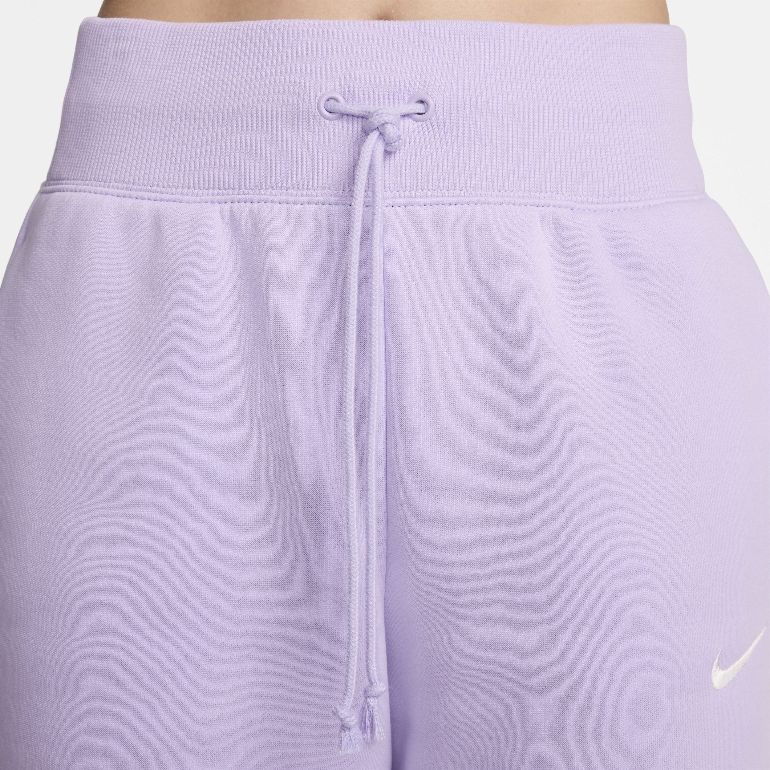 Nike Sportswear Phoenix Fleece Joggingbroek met hoge taille en wijde pijpen voor dames Paars