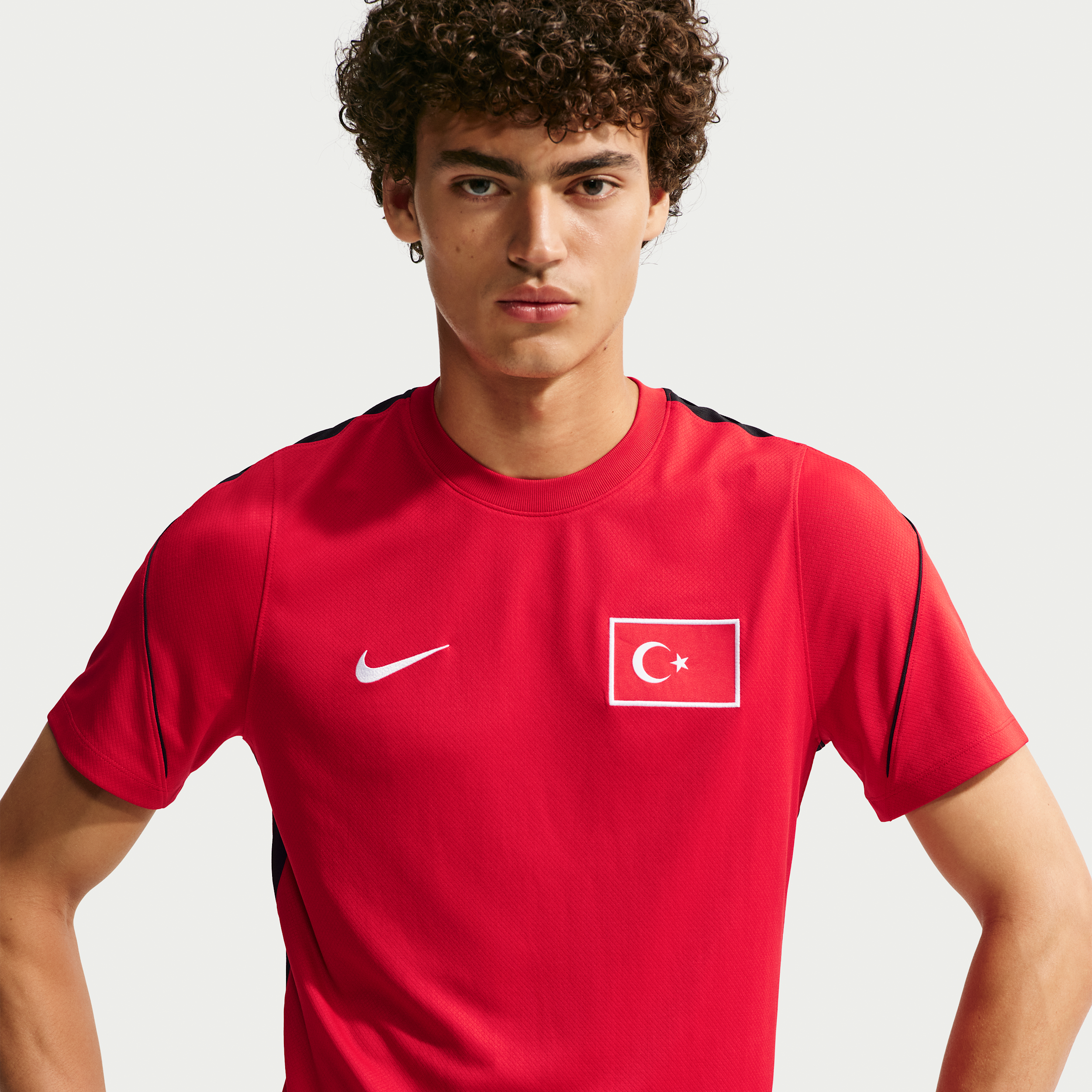 Tyrkiet 2026 Strike kortærmet trøje Nike Dri-FIT-fodboldtrøje med korte ærmer til mænd - rød