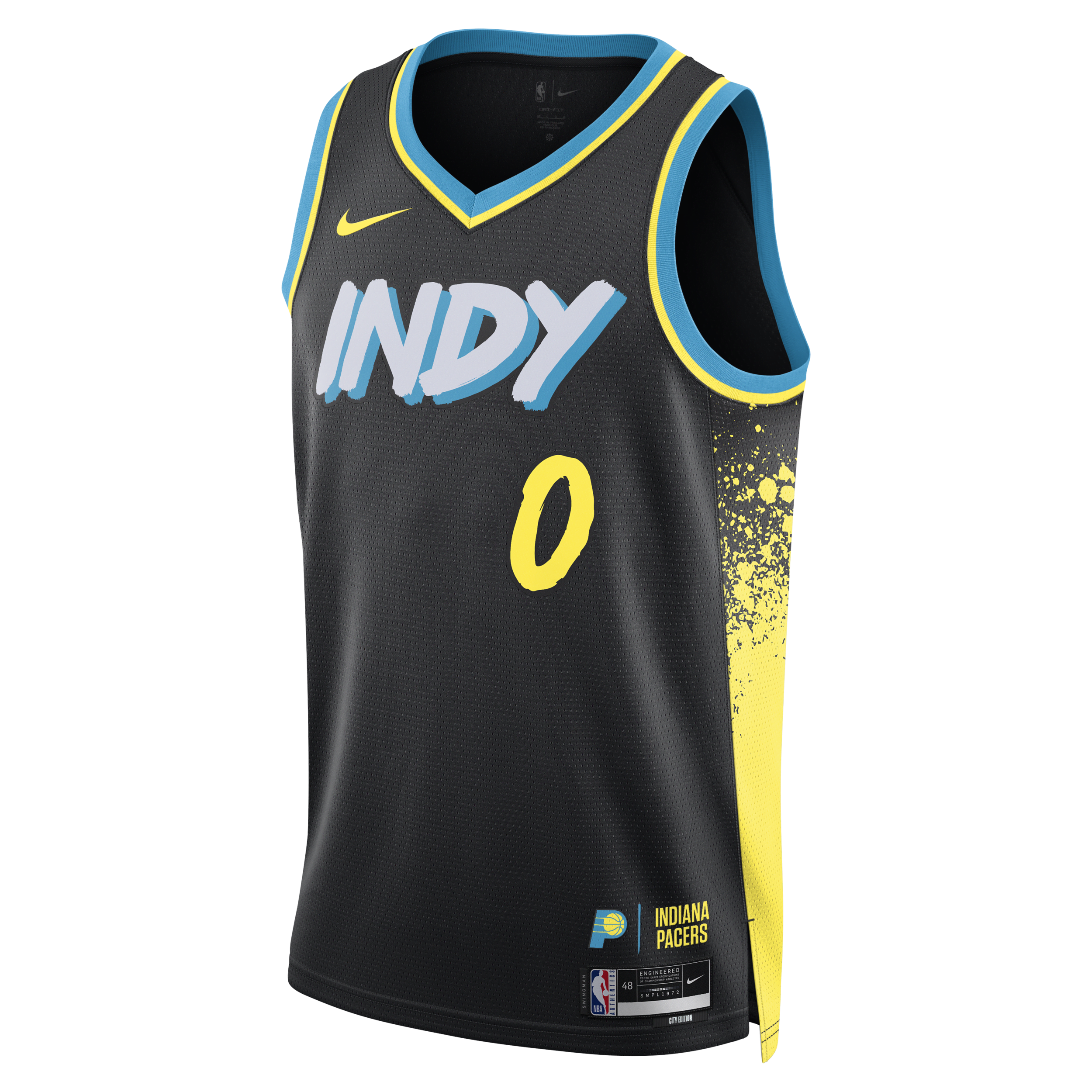 Nike Tyrese Haliburton Indiana Pacers City Edition 2023 24 Dri-FIT Swingman NBA-jersey voor heren Zwart