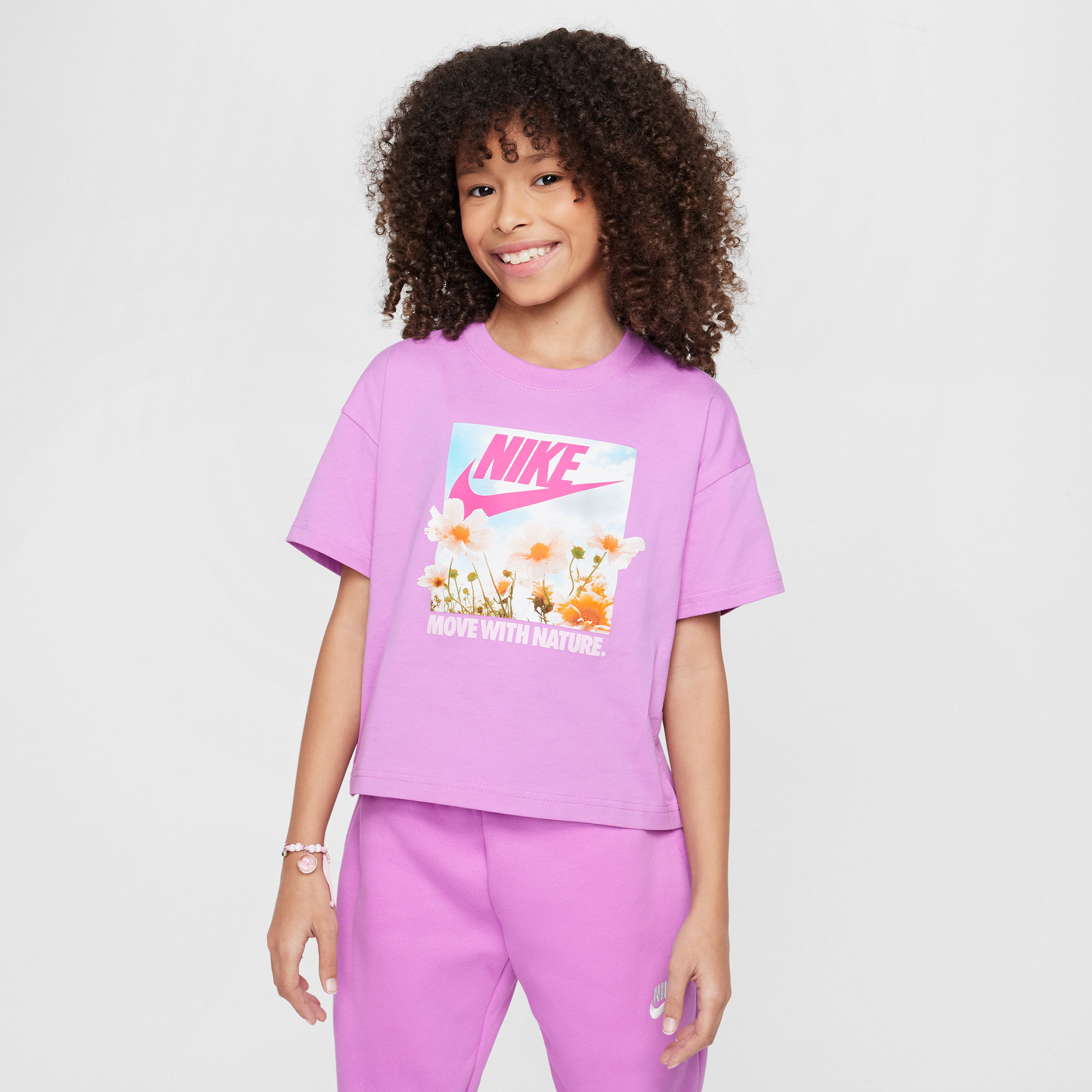 T-shirt Nike Sportswear pour ado (fille) - Pourpre